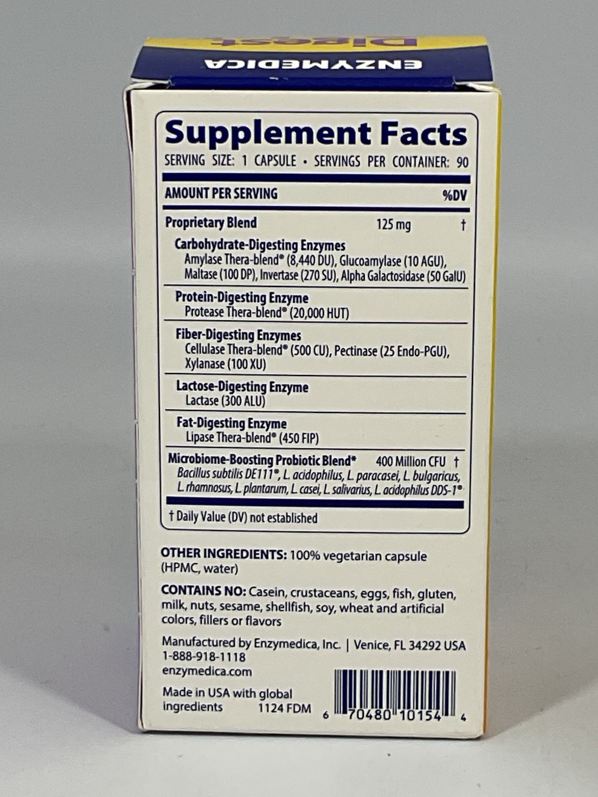 Enzymedica Digest Gold Digestive Capsules, 90 Count Regular Strength