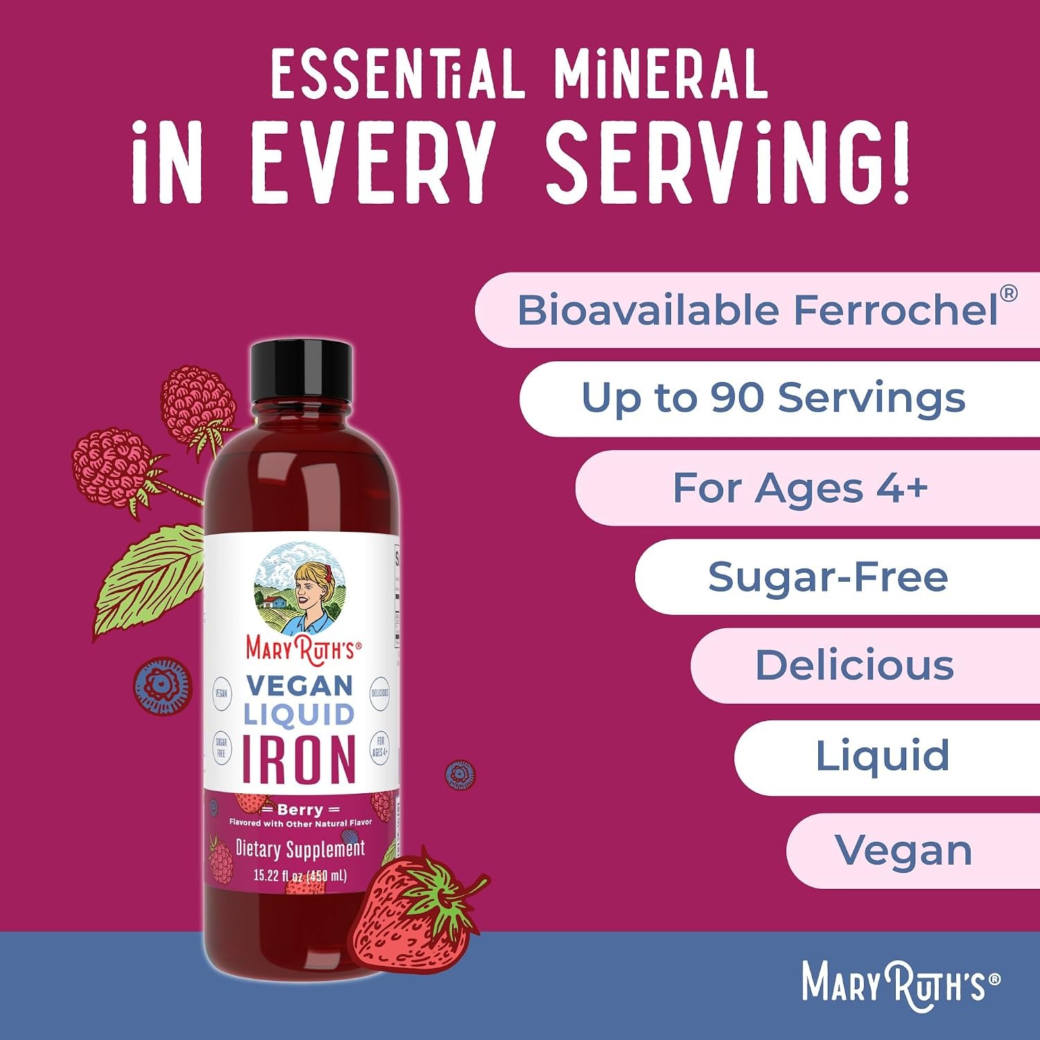 MaryRuth’s MaryRuth’s Liquid Morning Multivitamin +Hair Growth (Peach Mango