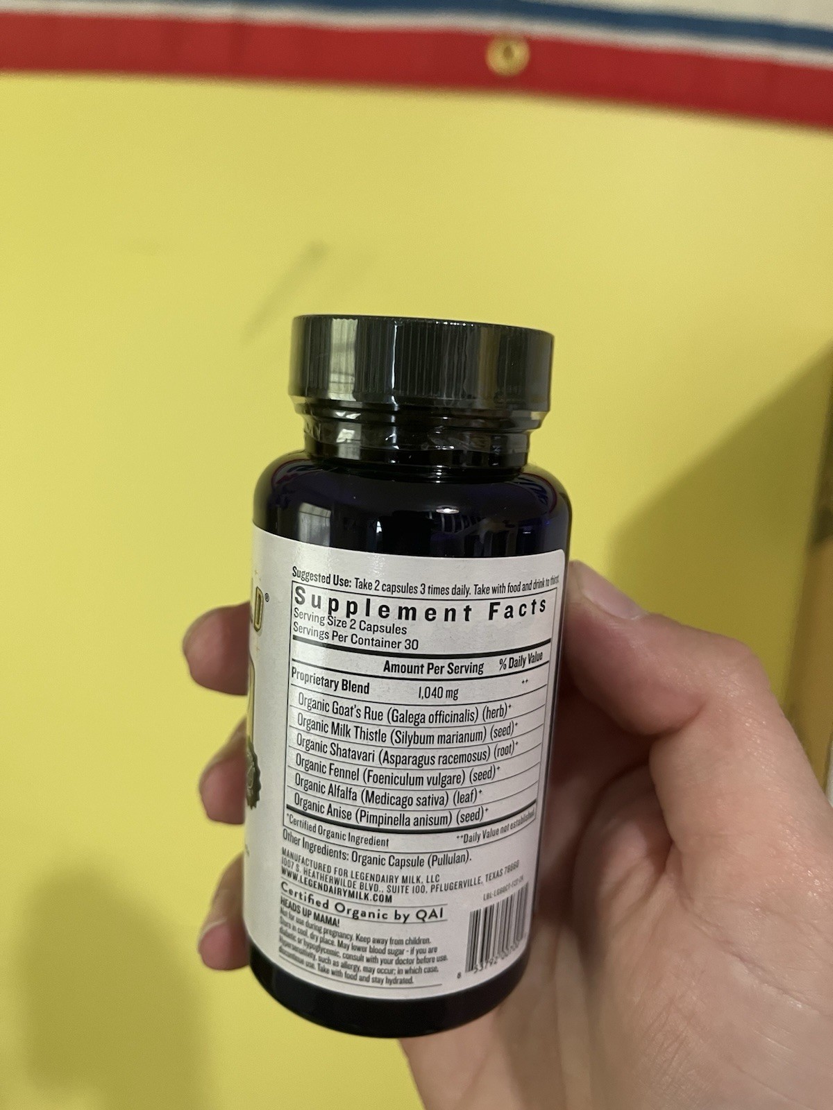 Legendary Milk LIQUID GOLD / 10-Day Supply 60 Vegetarian Capsules / EXP 08/2027