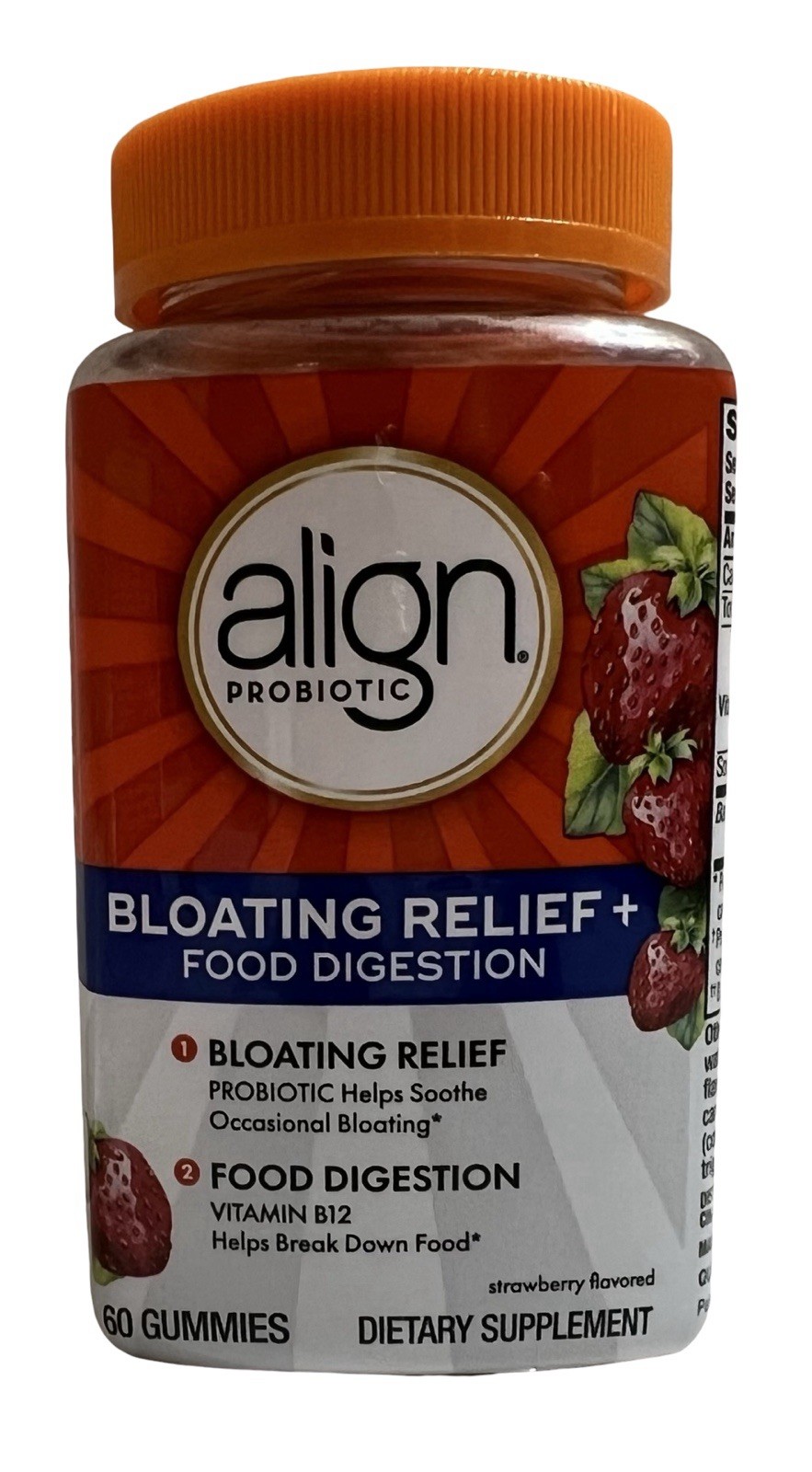 Align Probiotic Bloating Relief + Food Digestion 60 Gummies EXP 10/2026