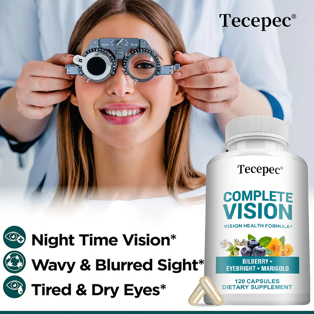 Vision Formula w/Bilberry,Lutein,Zeaxanthin,Supports Eye Strain,Dry Eyes 120Caps