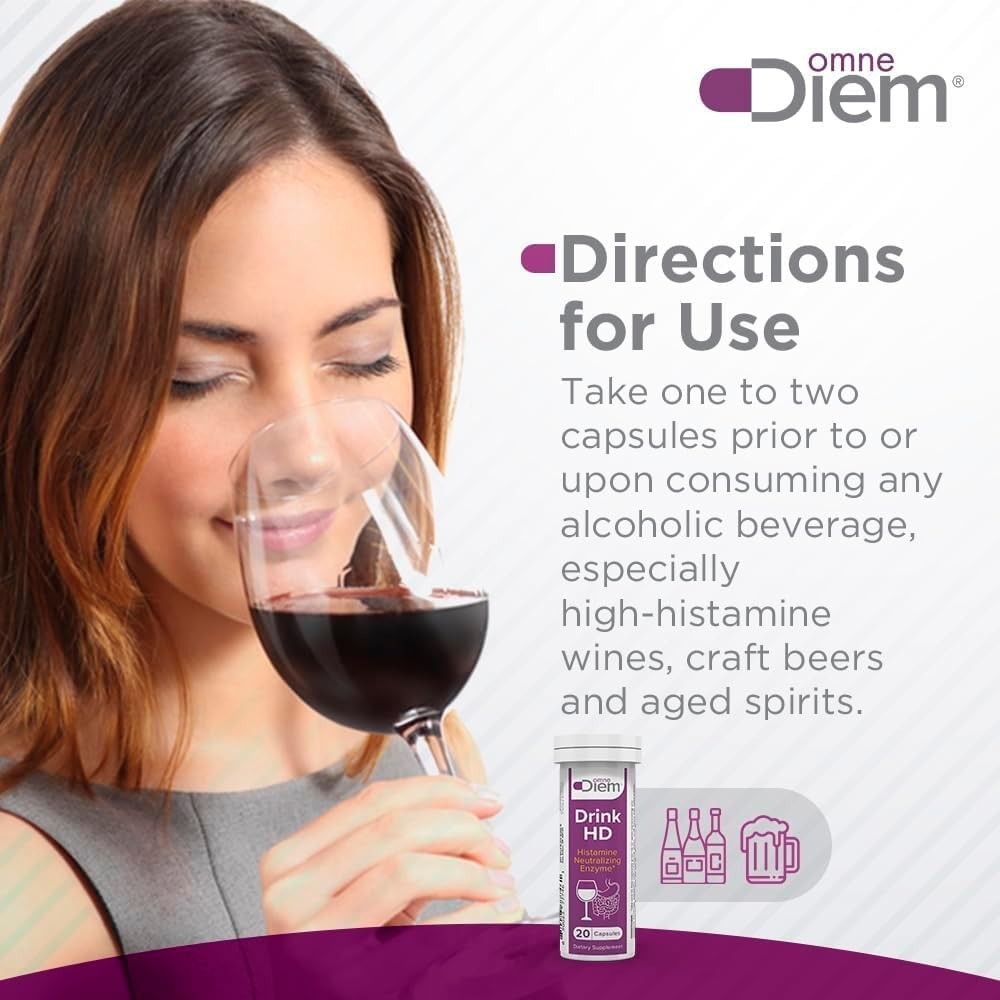 20 Count DAO Enzyme DrinkHD 3 Pack – Diamine Oxidase Supplement, Convenient Carr