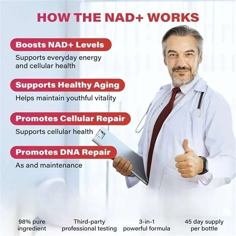 NR1000 – NAD+*Berry Flavor Drink Mix For Skin Aging Support Energy Focus 30 Pack