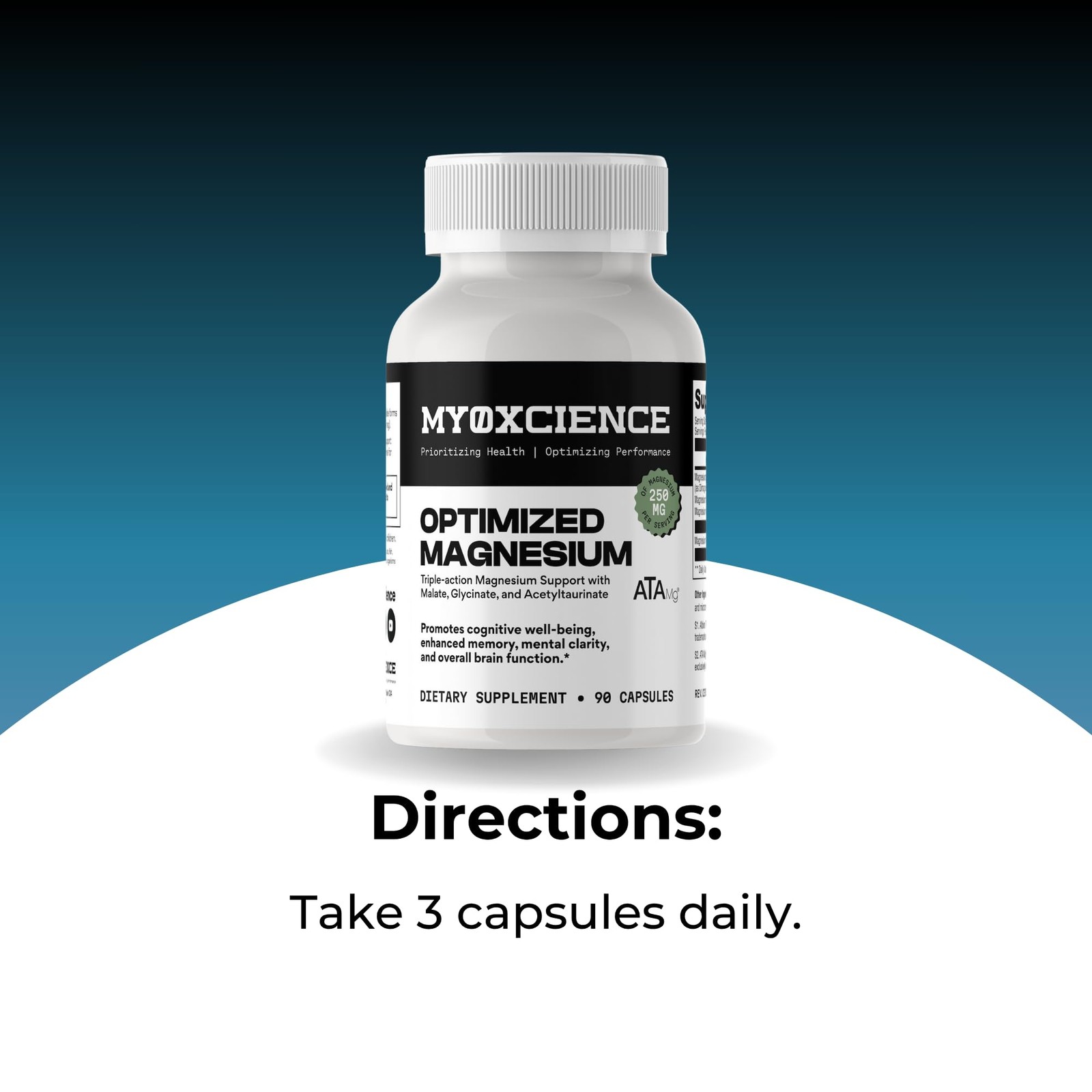 MYOXCIENCE Optimized Magnesium Glycinate + 90 Count (Pack of 1)