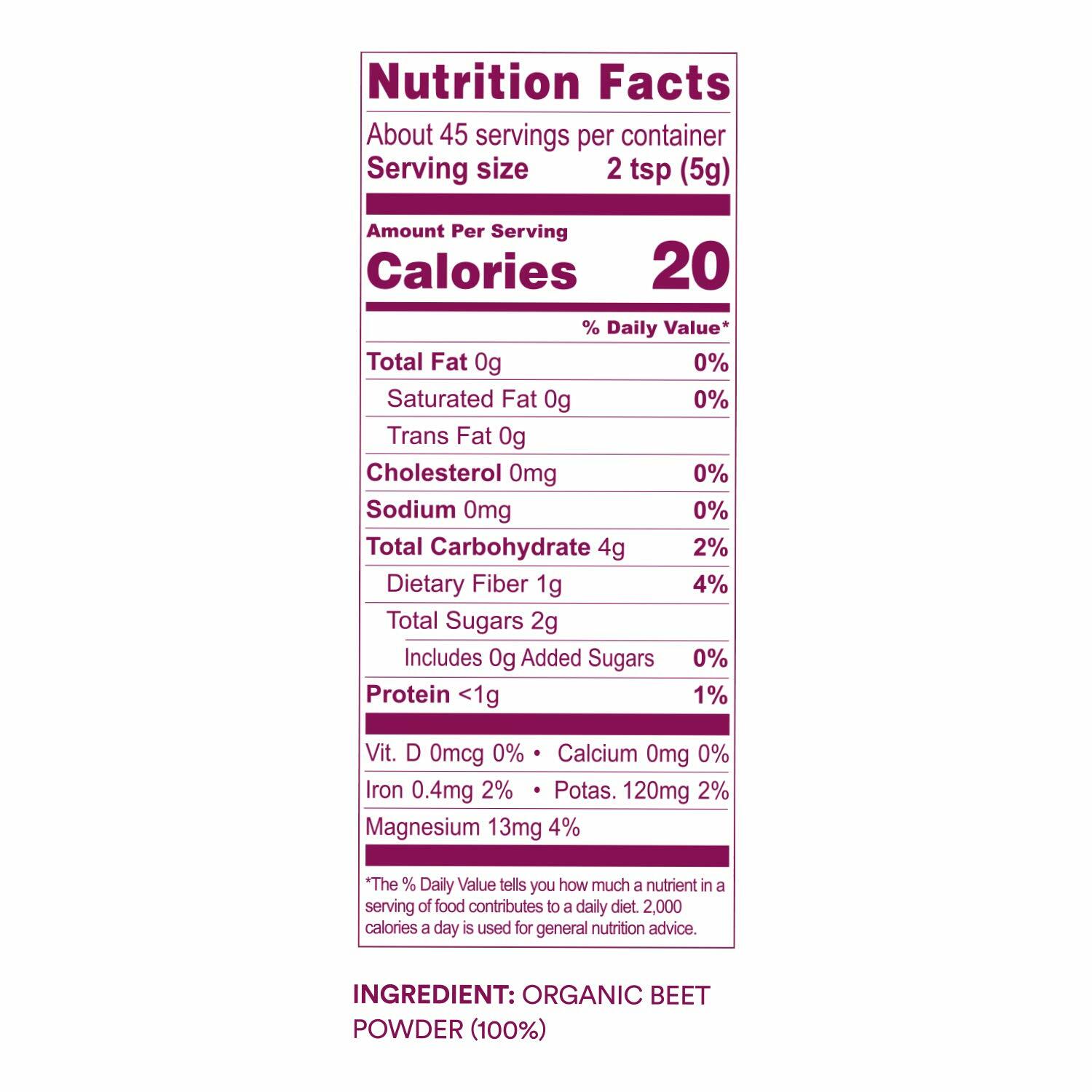 Love Beets Organic Beet Powder Nitric Oxide Boosting 1 Pound 90 servings