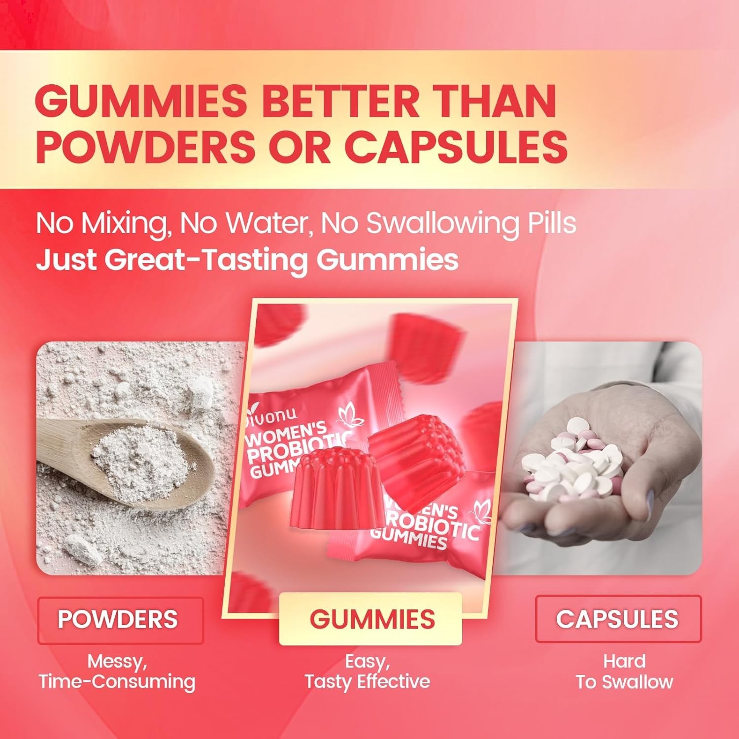 Vaginal Probiotics for Women, Feminine Balance pH Gummies 60pcs/1bag