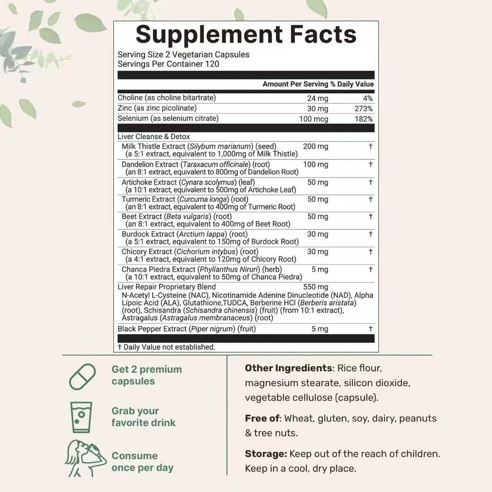 Micro Ingredients Liver Detox,240 Veggie Capsules,20-in-1 Advanced Assistance