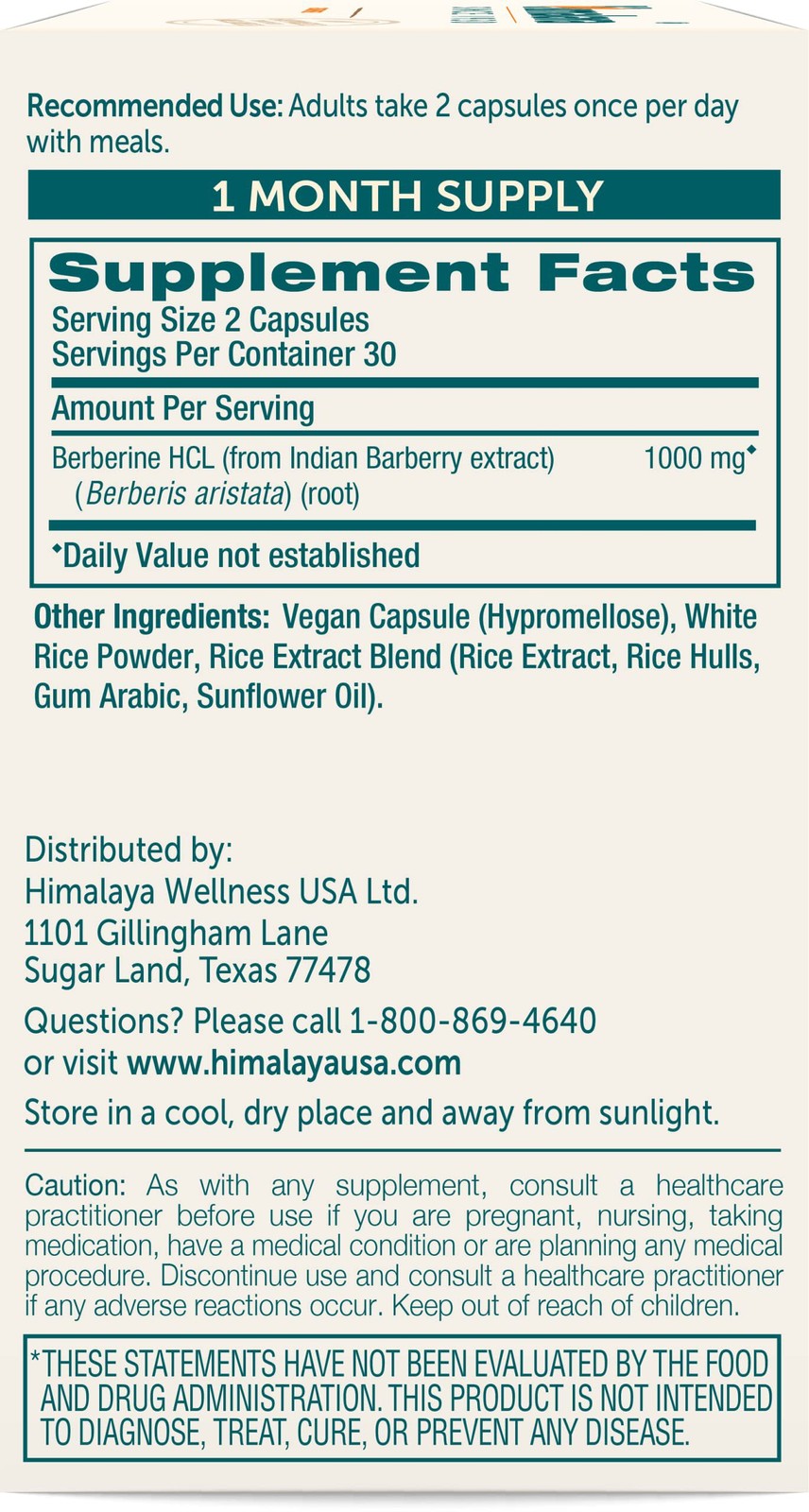 10/27 Himalaya Berberine – Herbal Supplement for Supporting Normal Metabolism, I