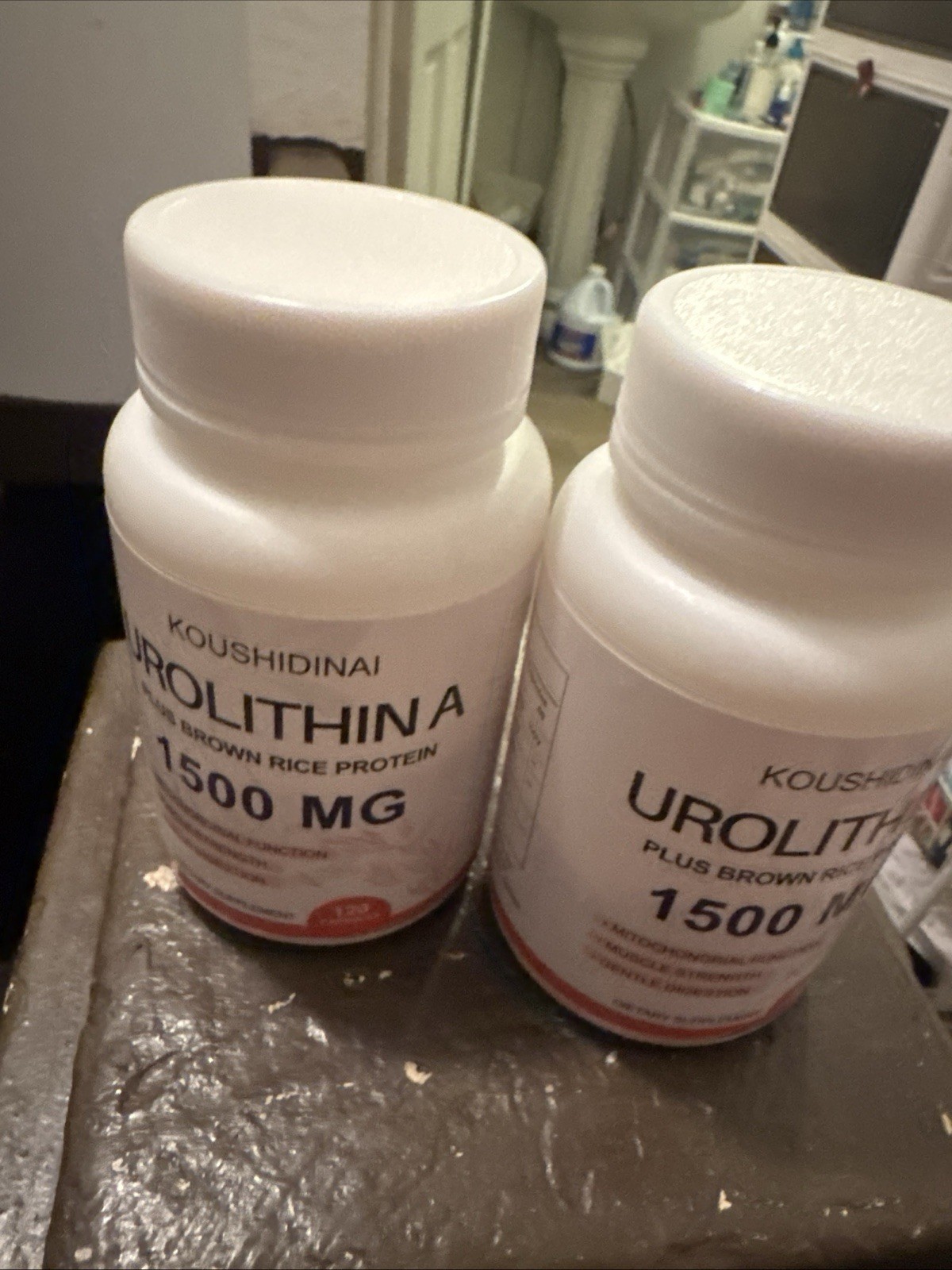 Urolithin A 1500MG Plus Brown Rice Protein. 120caps Exp.12/27×2