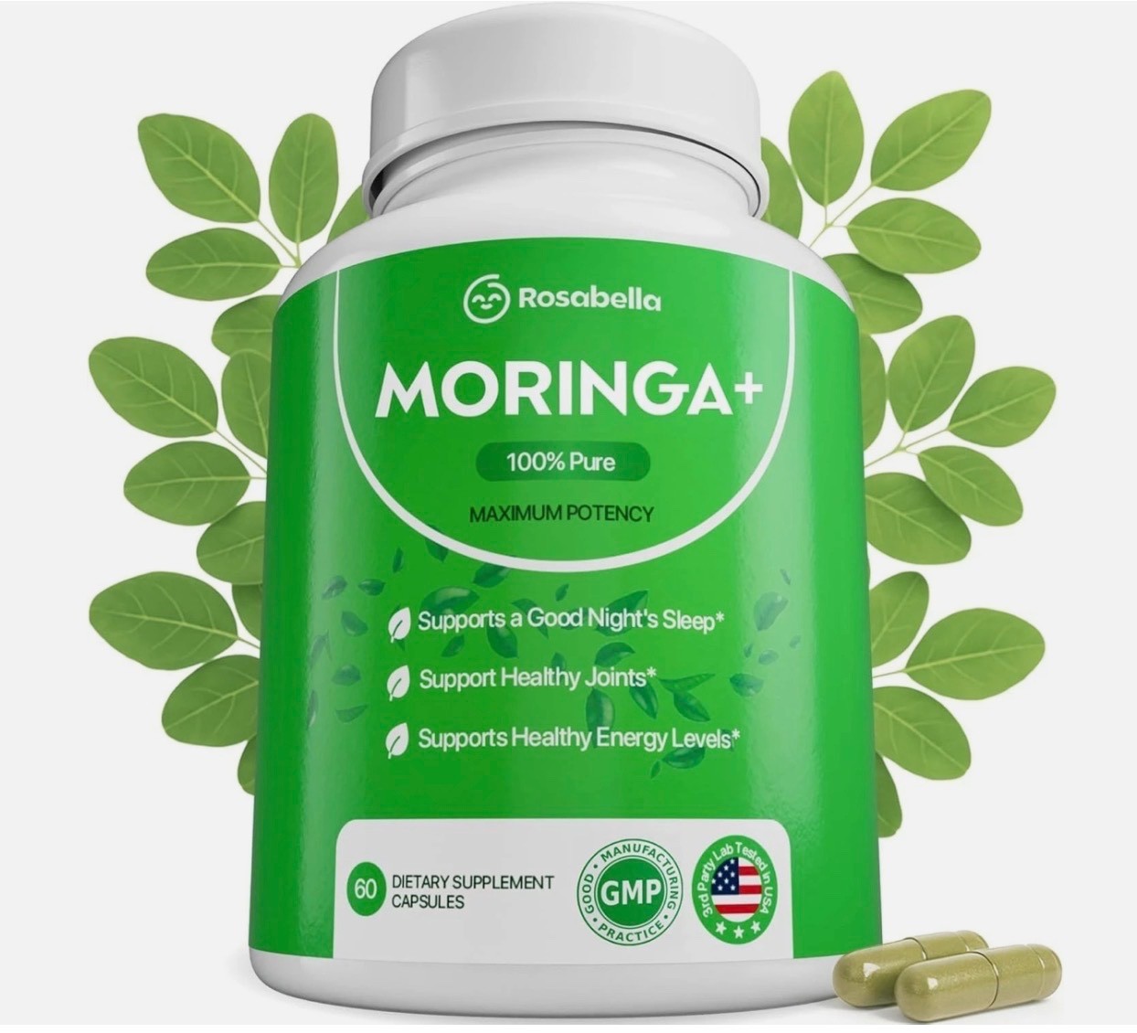 Rosabella Moringa+ – 2-Pack (120 Caps) – Superfood Support