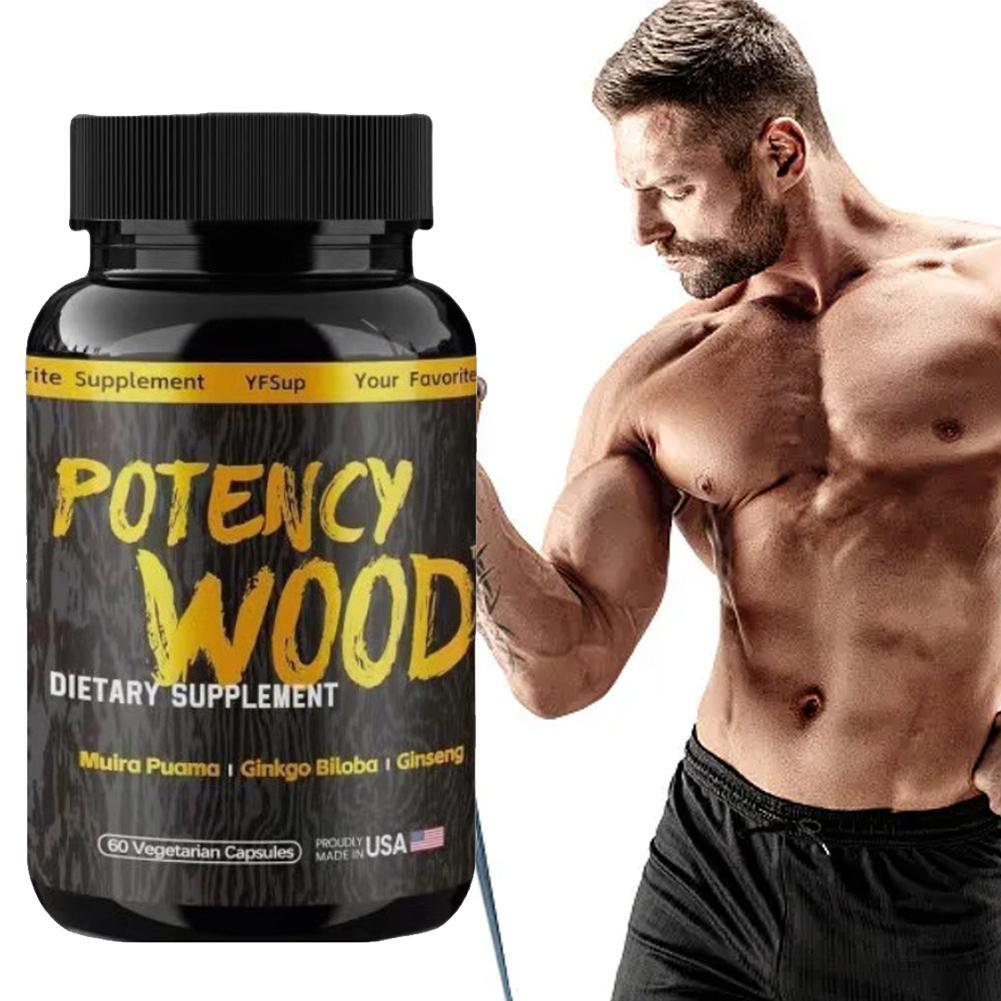 60pcs Potency Wood Capsule Dietary Herbal Natural Supplement, Formula USA Made