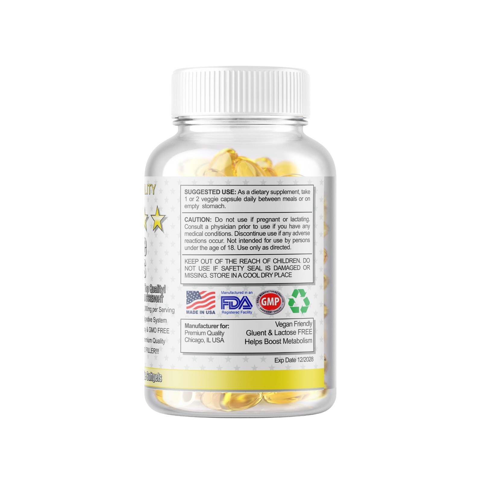 Digestive Enzymes Prebiotic & Probiotics Gas, Constipation & Bloating Relief 120