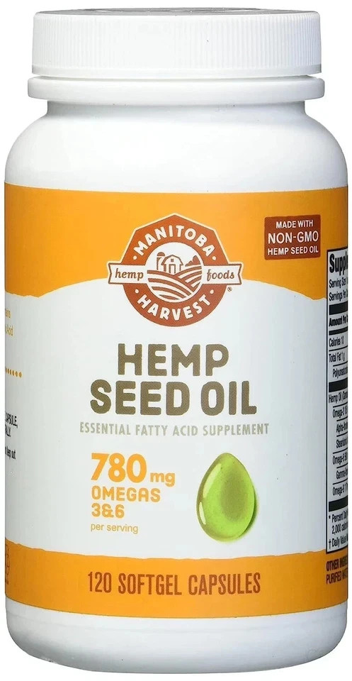 Manitoba Harvest Hemp Seed Oil 120 sgels (Pack of 6)