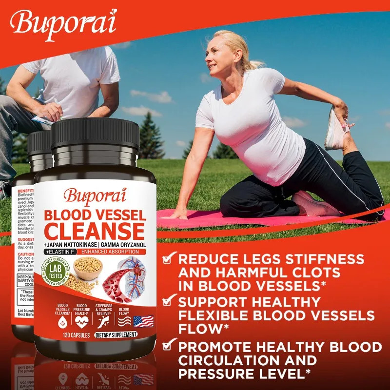 Blood Vessel Cleanse 240pcs, Promotes Energy Production, Supports Heart Health