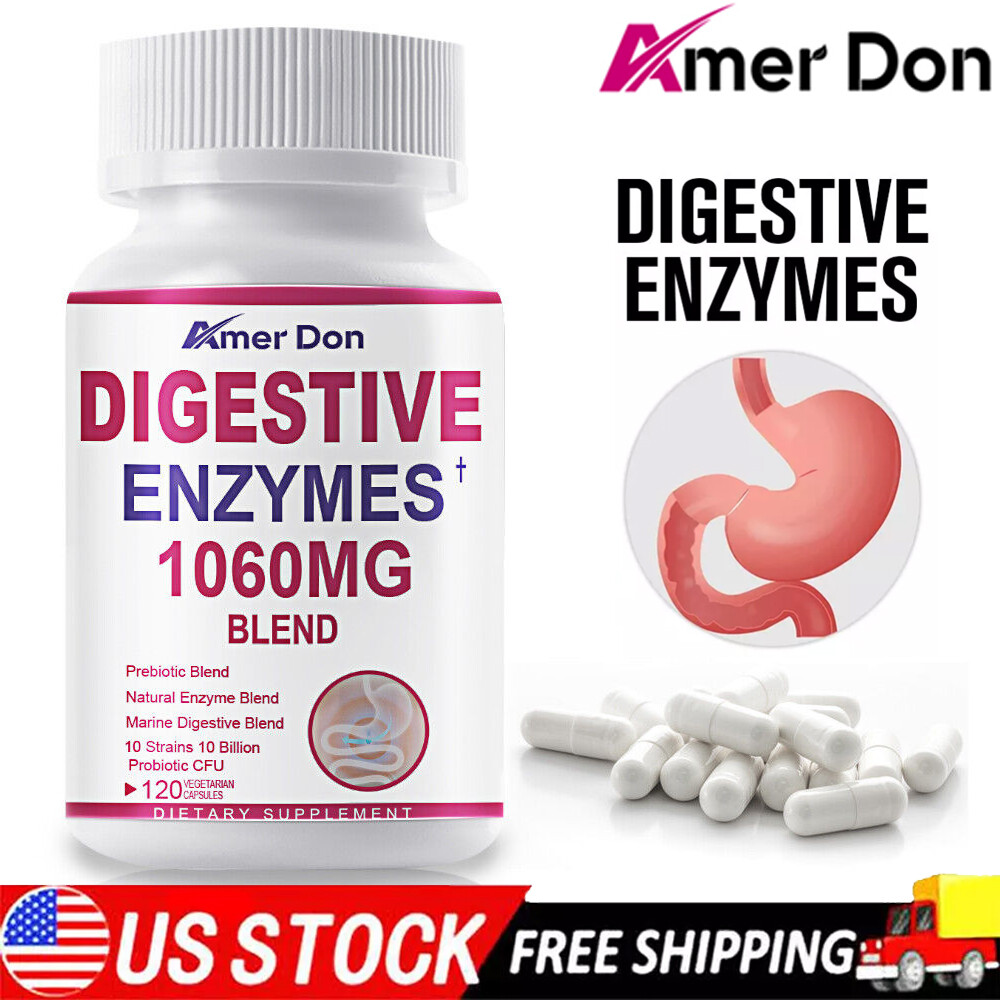 Digestive Enzymes Prebiotic & Probiotics Gas, Constipation & Bloating Relief 120