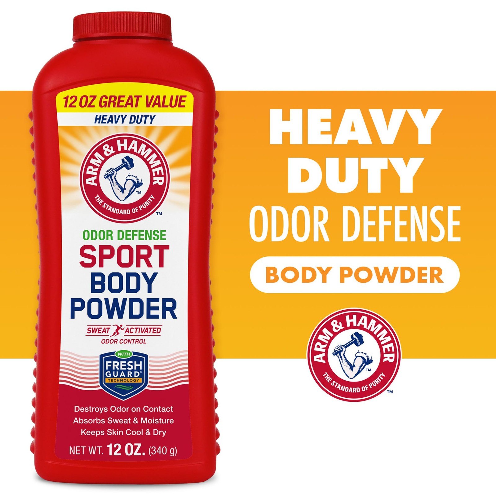 Arm & Hammer Sport Body Powder, Powder for 12 Ounce (Pack of 1), B0B1VTR8PH