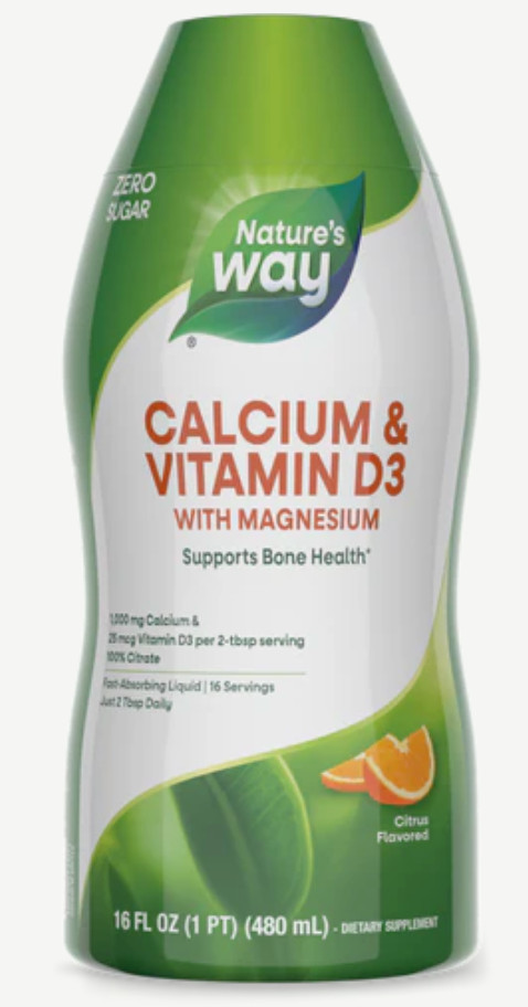 Nature’s Way Calcium & Vitamin D3 Liquid Citrus 16 fl oz x 4 PACK****