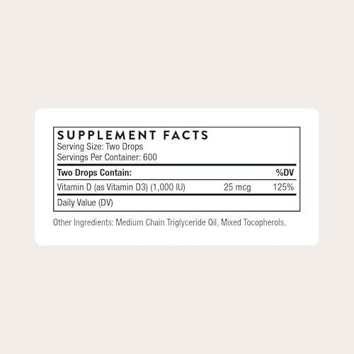 1 Oz THORNE Vitamin D Dietary Supplement