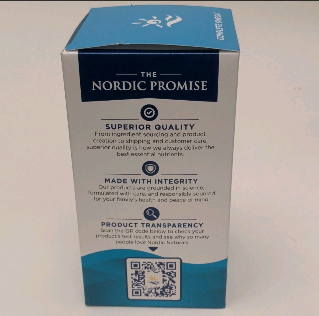Nordic Naturals Complete Omega Fish Oil / 180 Soft Gels / Exp Date 04/2028