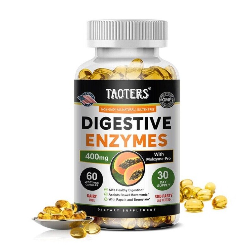Digestive Enzyme Complex Premium Multi-Strain Probiotics with Papain & Bromelain