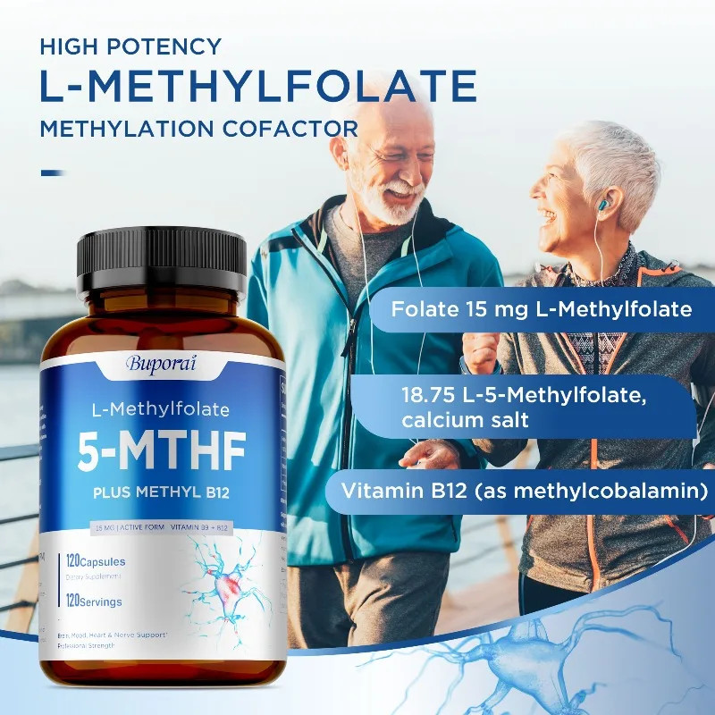L-Methylfolate 5-MTHF 120pcs – Balanced Mood, Support Brain and Heart Health