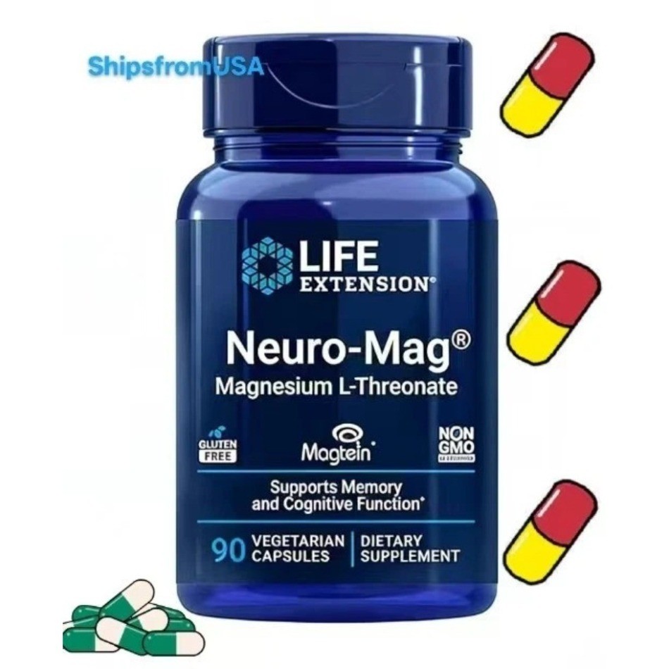 Life Extension Neuro-Mag Magnesium L-Threonate 90 Caps Brain Support
