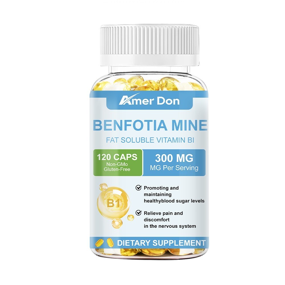 300mg Benfotiamine Capsules Fat Soluble Thiamine Vitamin B1 NON-GMO,Gluten Free