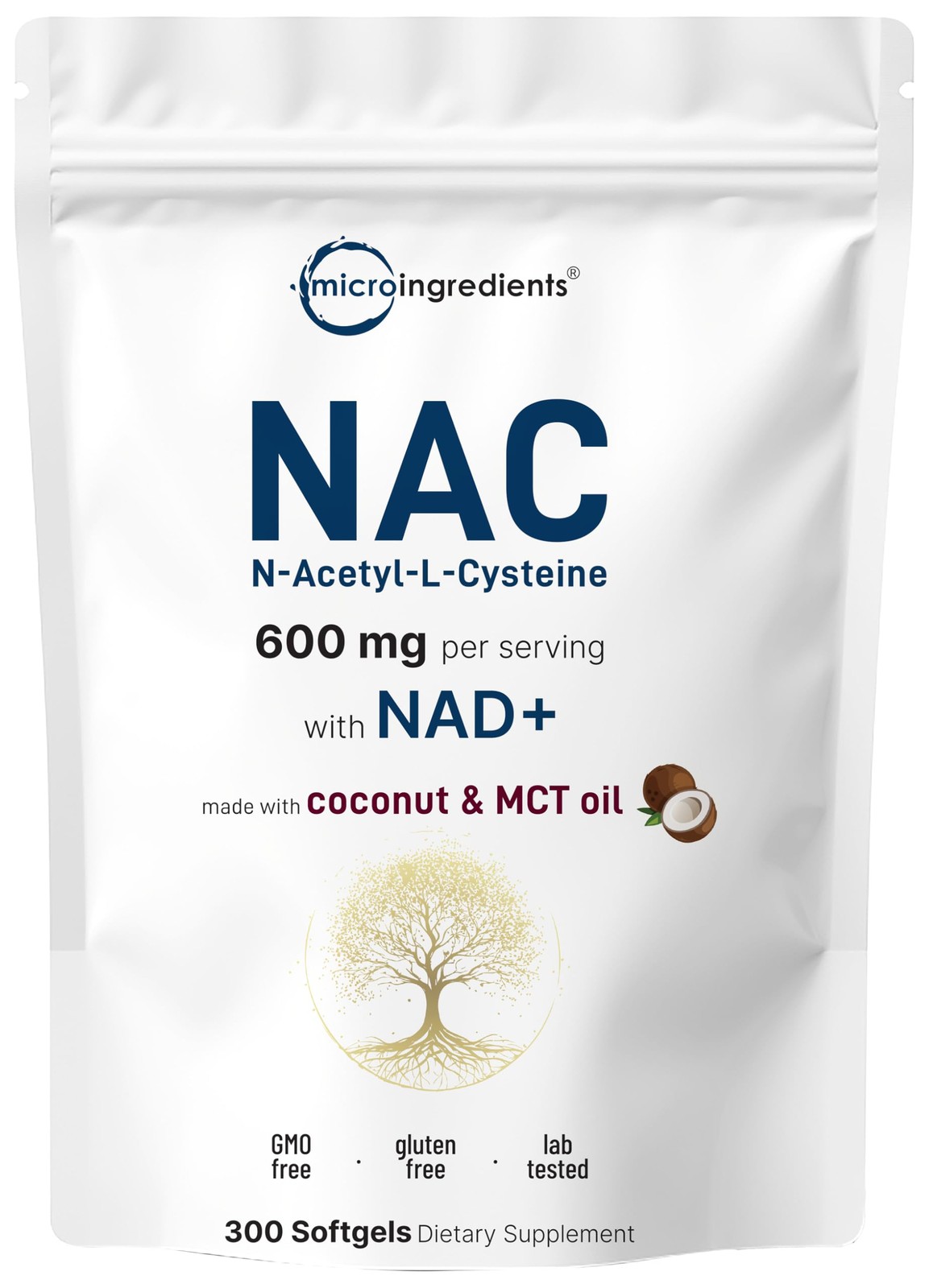 Micro Ingredients NAC Supplement 600mg Per Serving with 300 Count (Pack of 1)