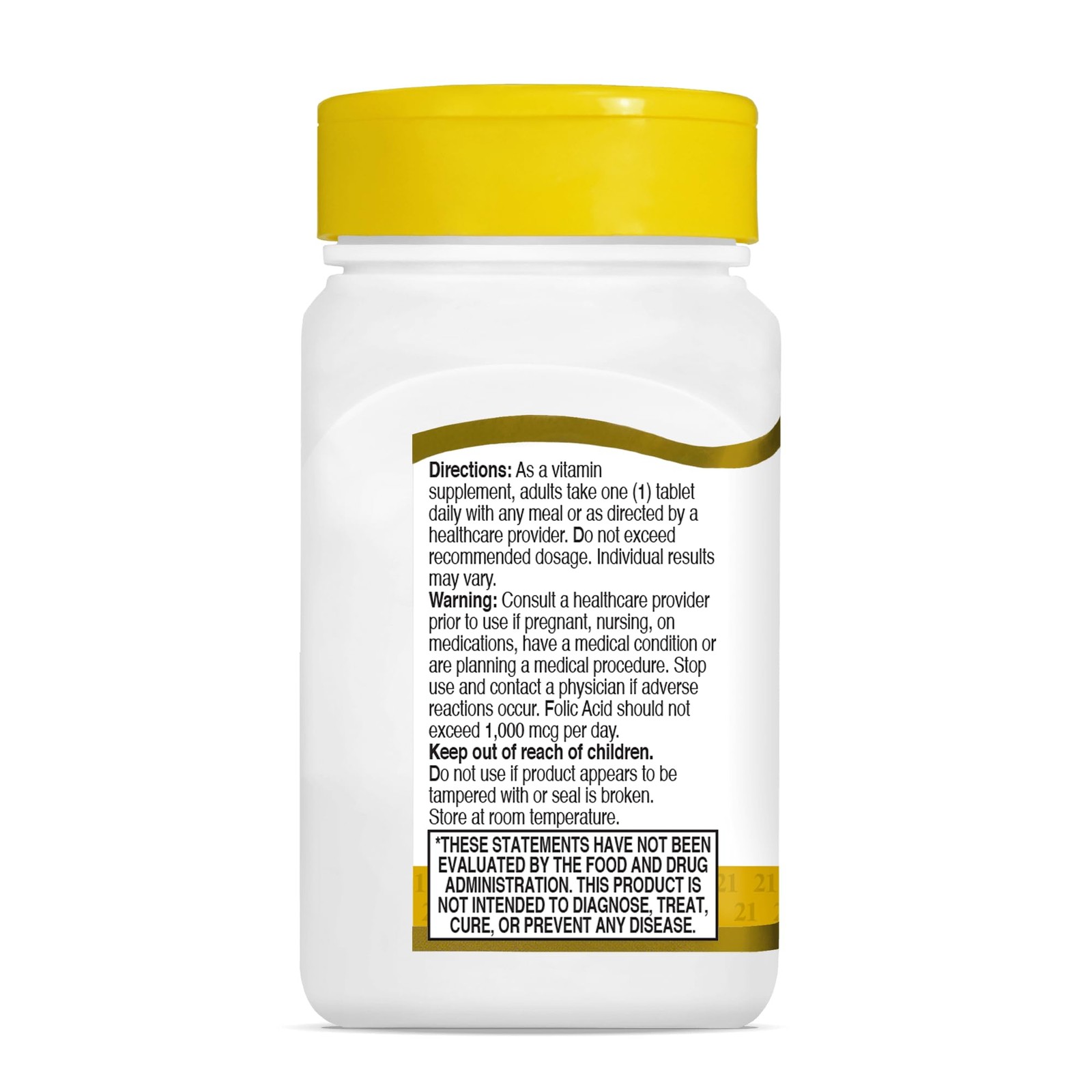 21st Century Folic Acid 400 mcg Tablets, 250 Count 250 (Pack of 1)