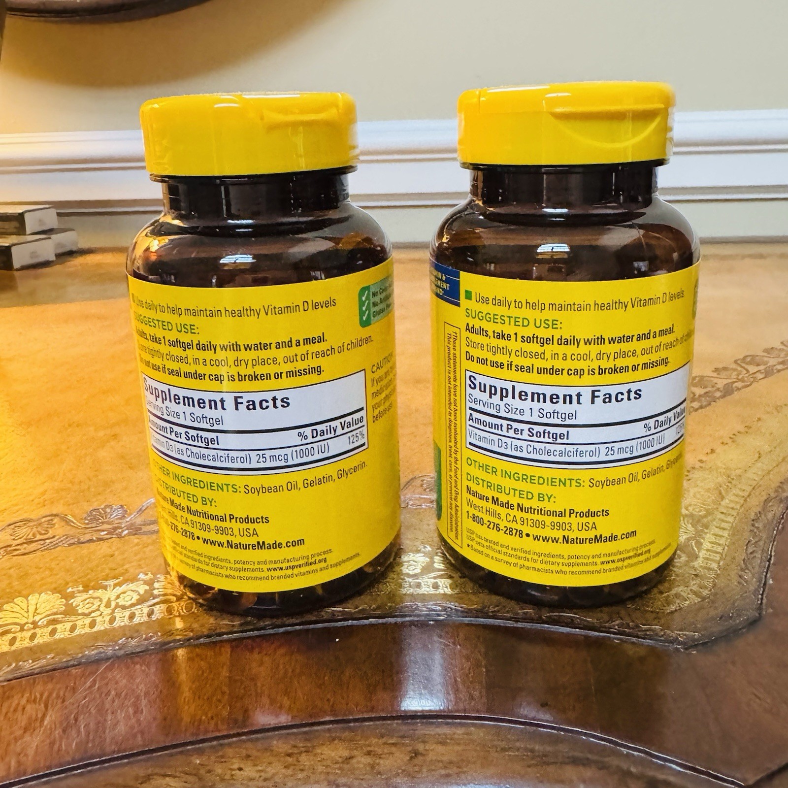 Nature Made Vitamin D3 1000 IU 25mcg Liquid Softgels 600 Count Expires 4/27 NEW