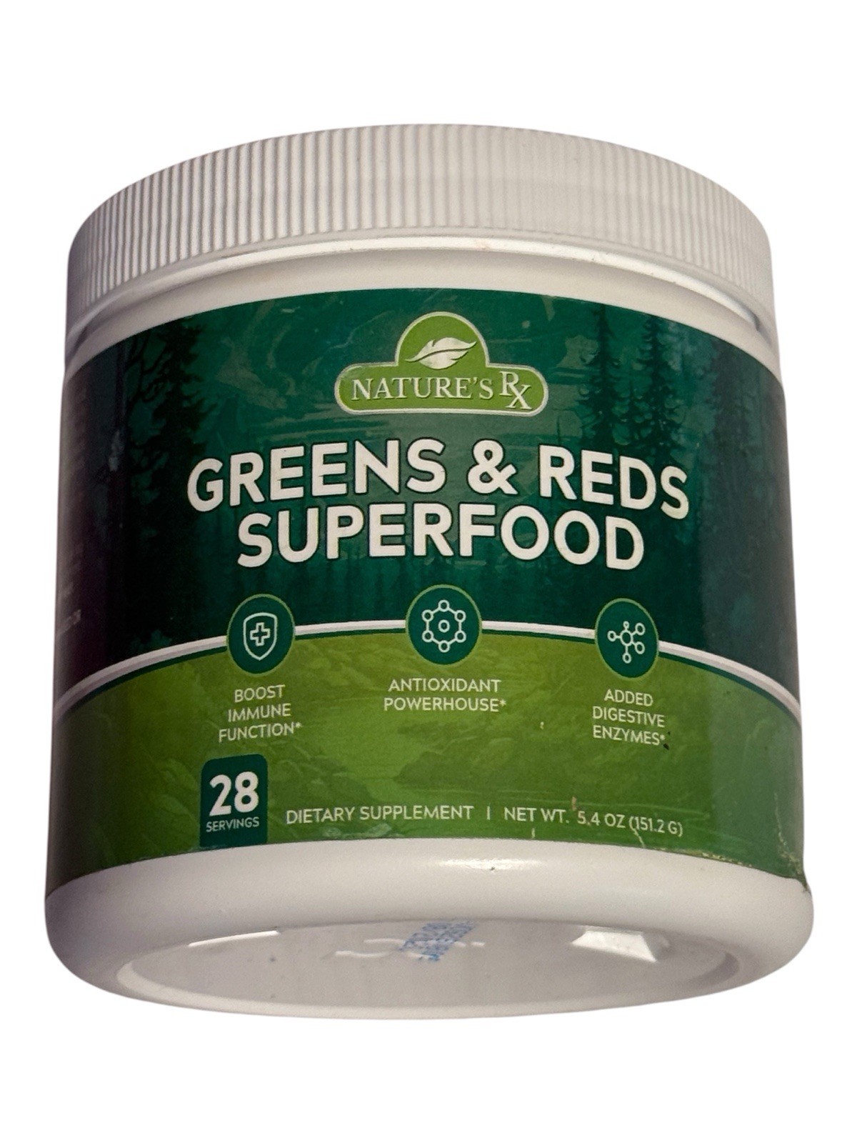 Nature’s RX- Greens and Reds Superfood Powder – 28 Servings – Ex: 8/26