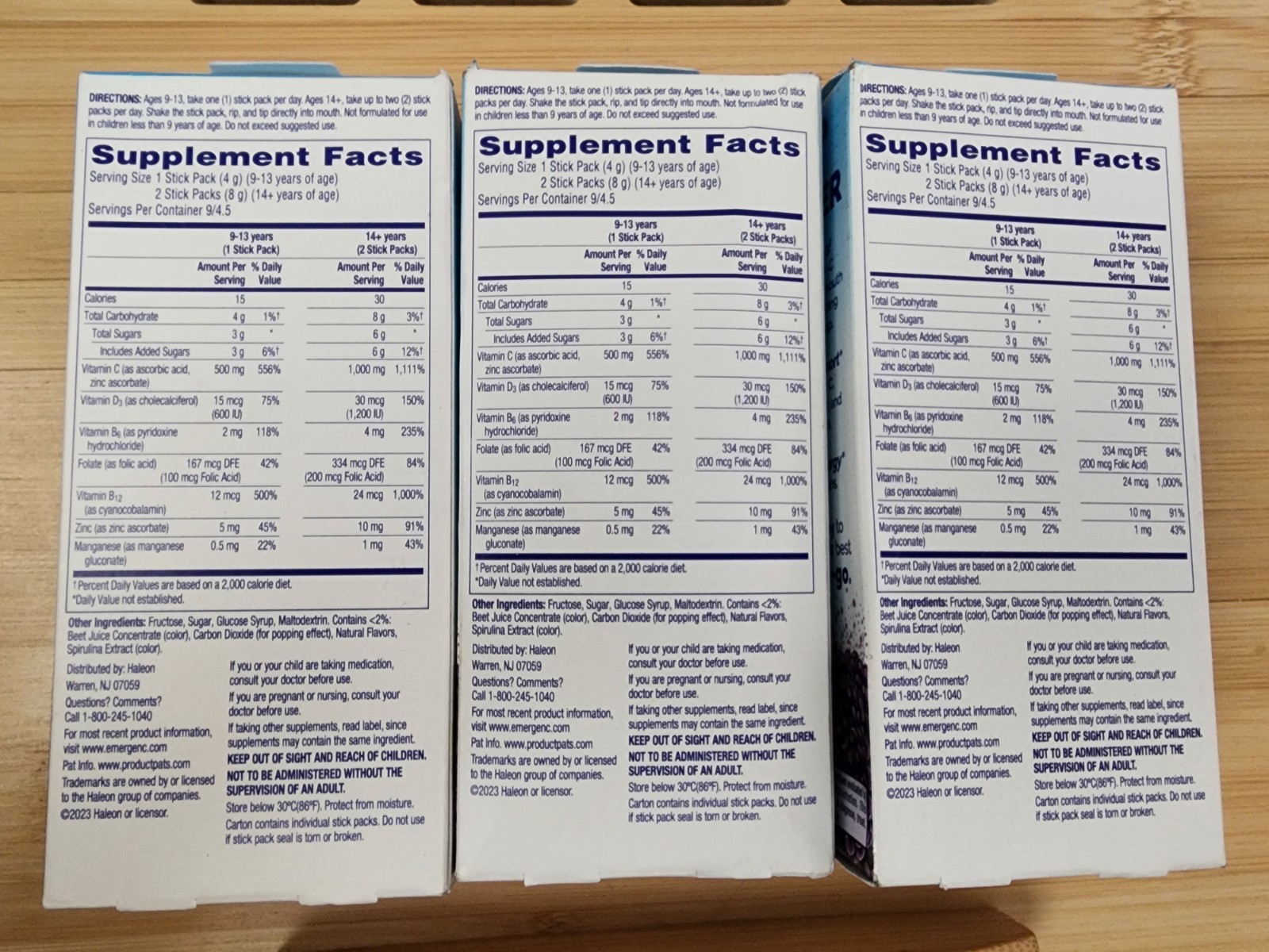 Emergen-C Immune Support On-the-Go Crystals Berry Lemonade 3 Boxes Exp Oct 2026