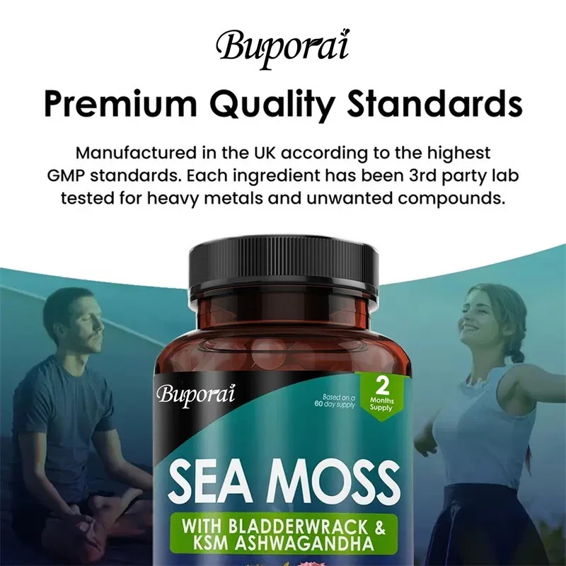 Sea Moss 120pcs, Support Thyroid Function, Boosts Immunity, Promote Metabolism