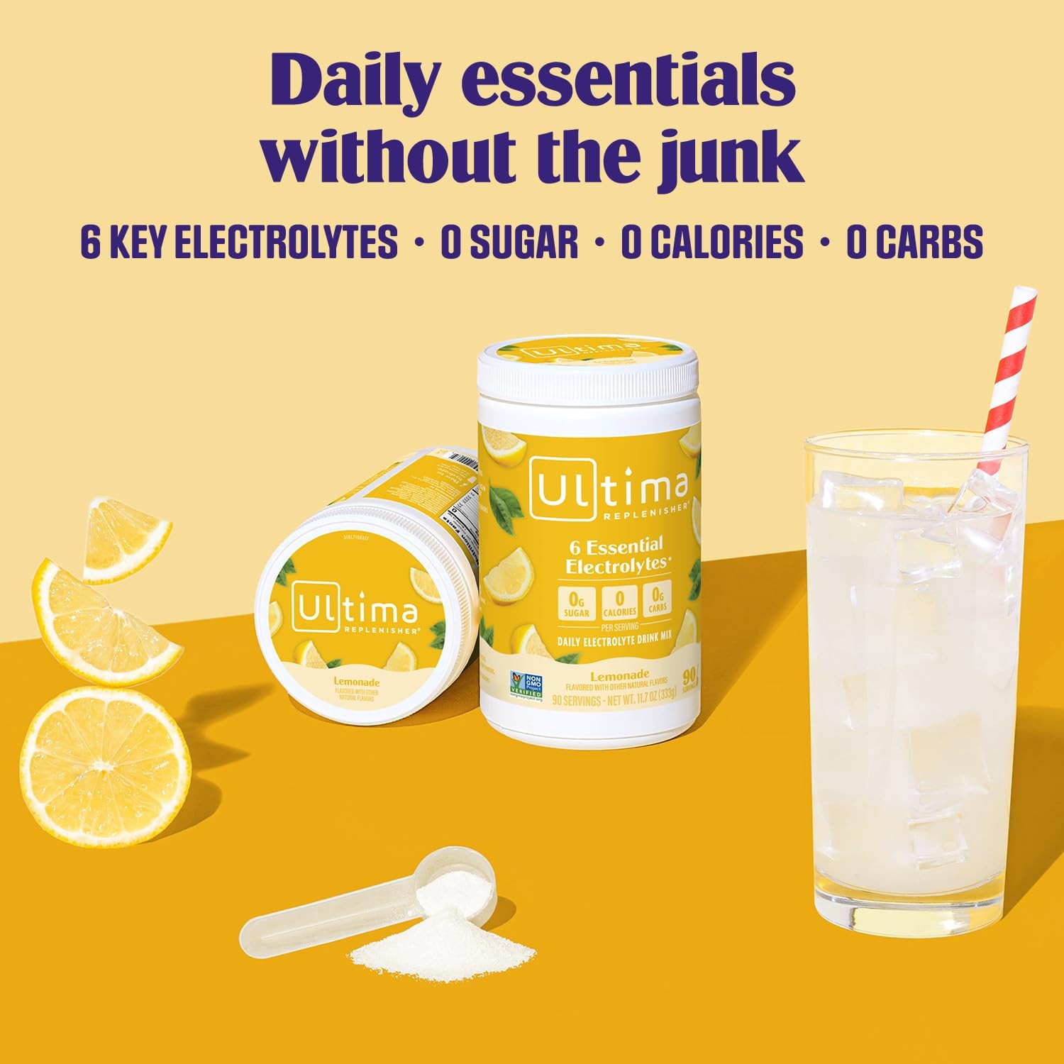 Daily Electrolyte Powder Drink Mix, 90-Serving Canister