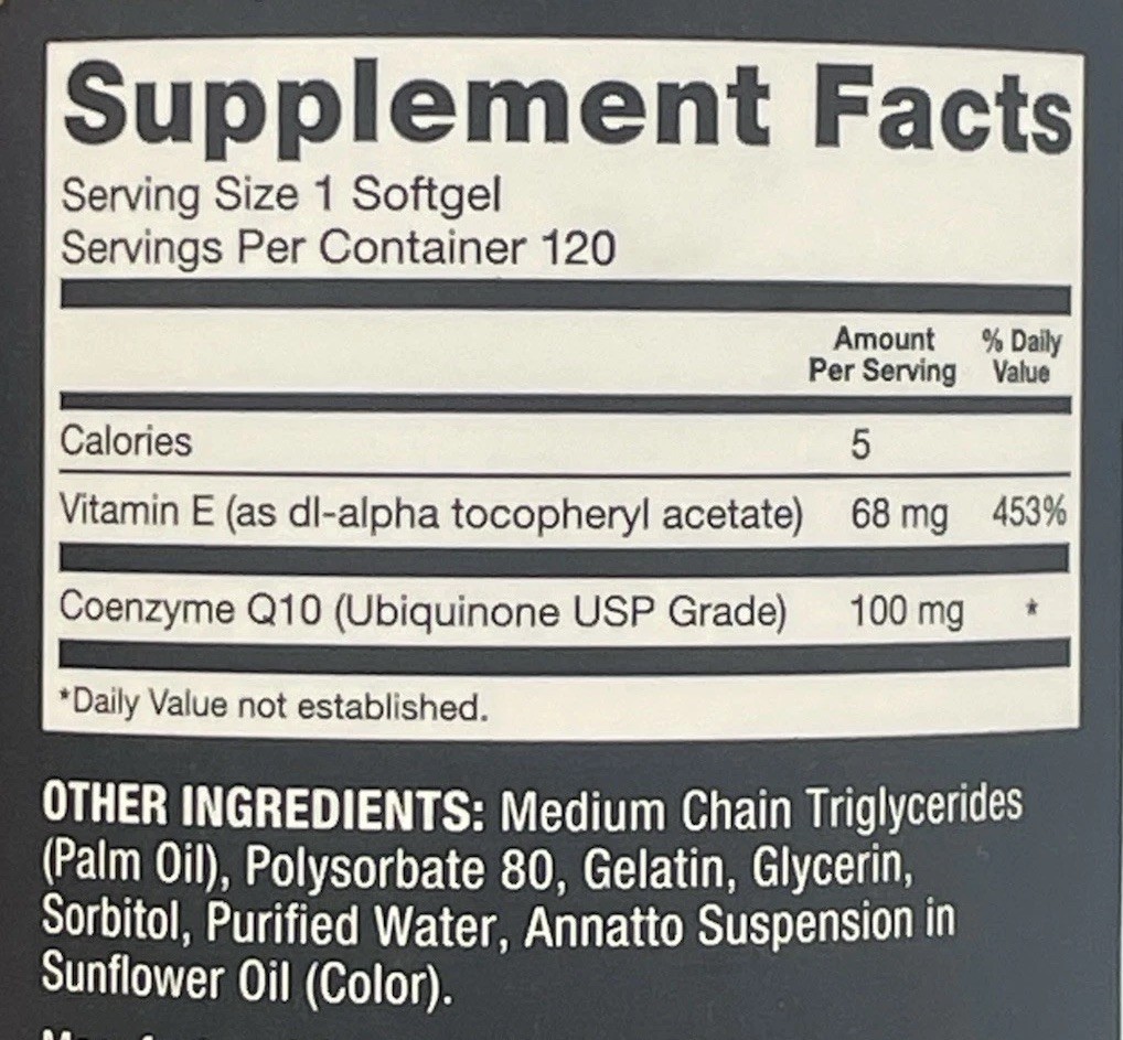 120 softgels Qunol Ultra CoQ10 100mg (Black Label) *SEALED* NoBox Exp 12/2028