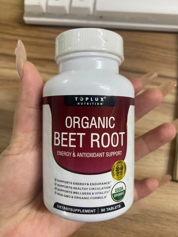 Organic Beet Root Powder Tablets – 2040mg Natural Nitric Oxide Beets to Support