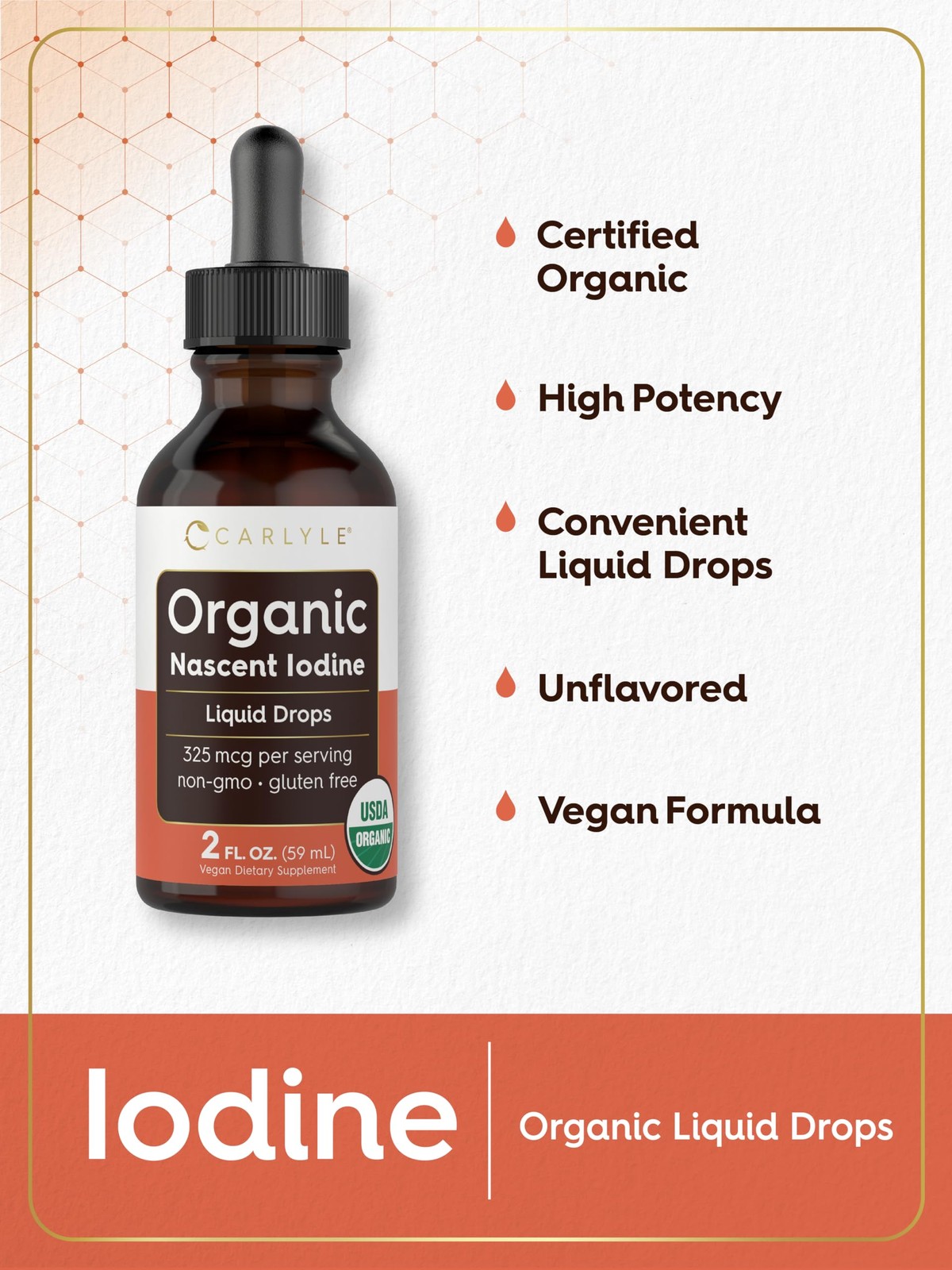 Carlyle Organic Nascent Iodine Liquid Drops | 2 fl oz | 2 Fl Oz (Pack of 1)