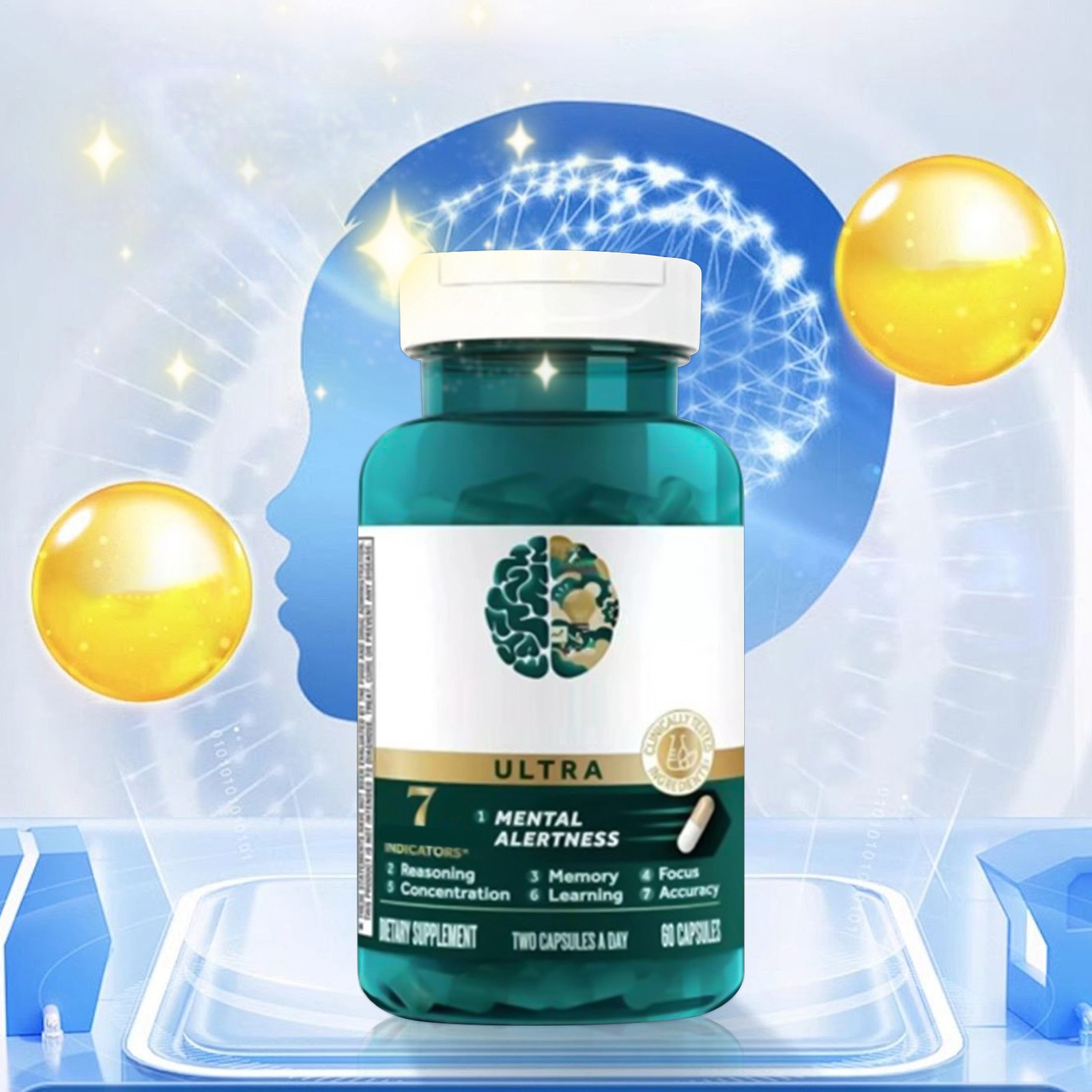 Brain Ultra Health Mental Alertness Memory Focus ( 60 Caps )