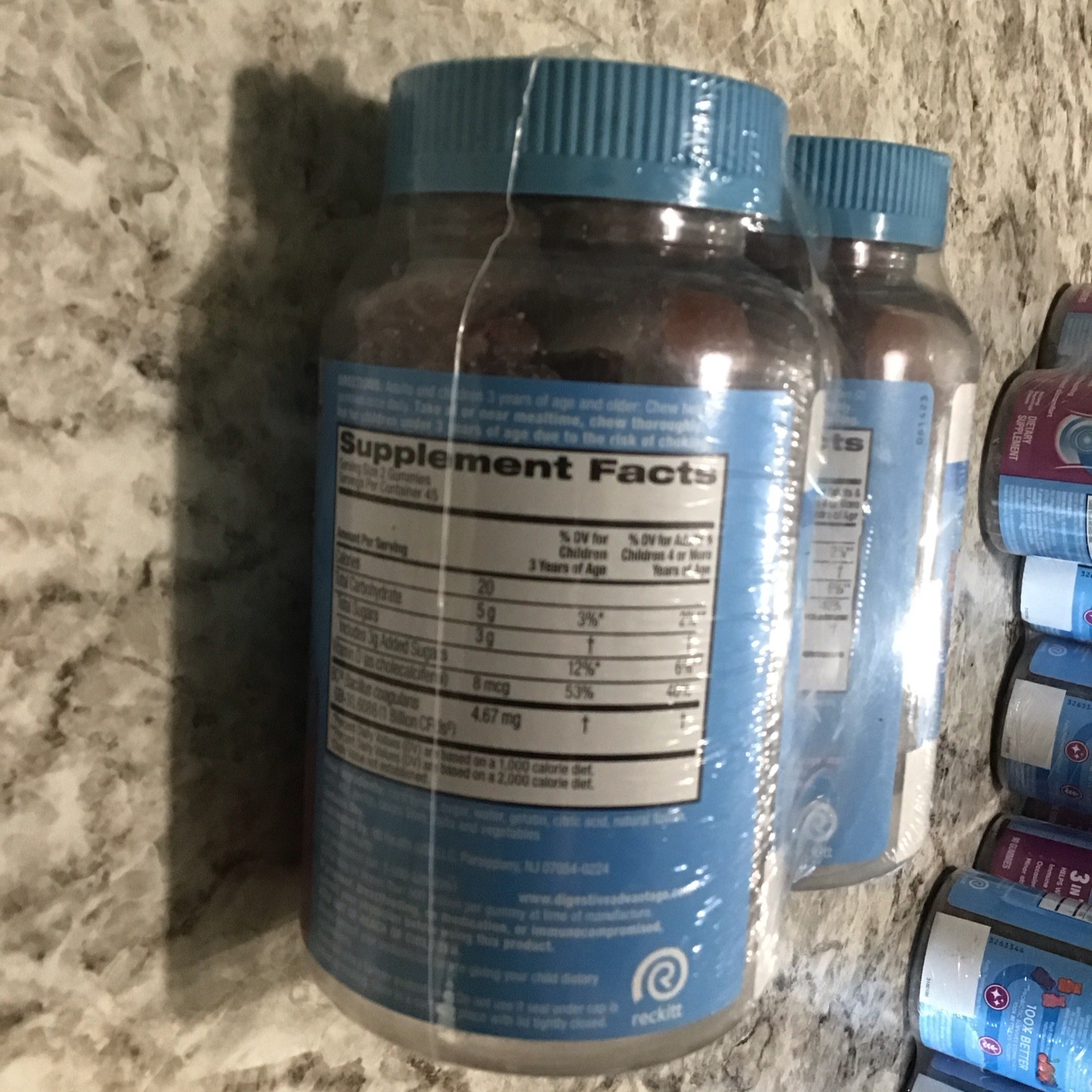 Pack of 2 Digestive Advantage Daily Probiotics 3 in 1 90 Gummies Exp 12/26