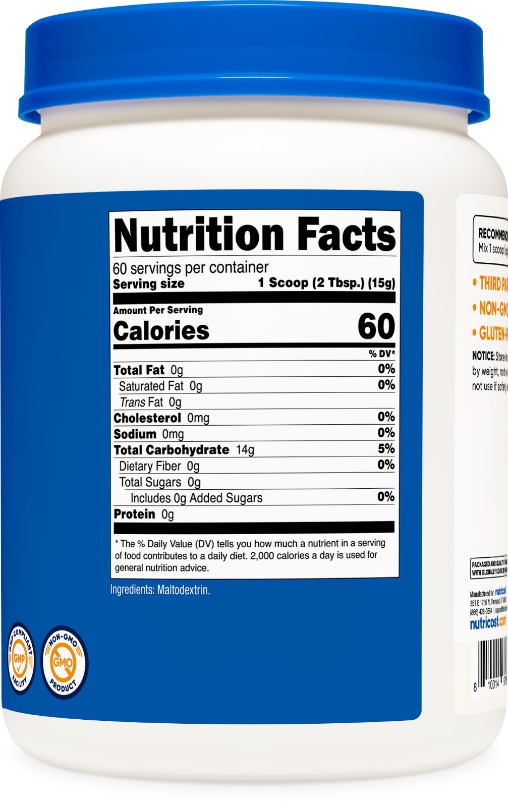 Nutricost Maltodextrin Powder 2LBS – Gluten Free, Non-GMO