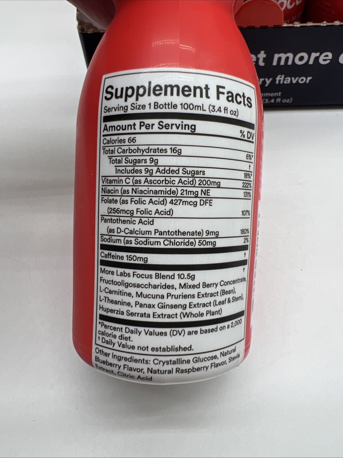 More Labs Liquid Focus Berry Flavored Supplement 3.4 Fl Oz (Pack of 6)
