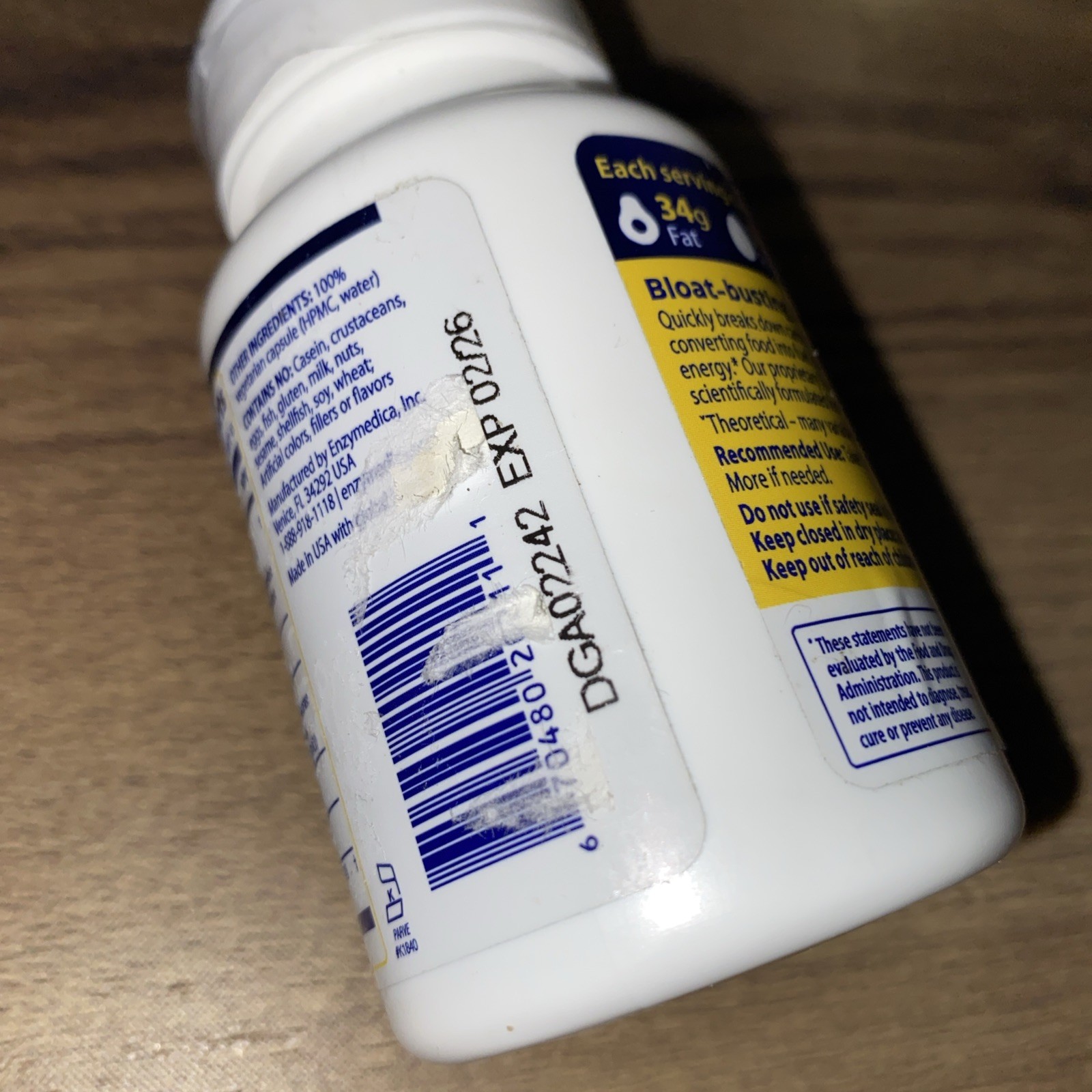 Enzymedica Digest Gold with ATPro 45 Capsules Casein-Free, Dairy-Free, Egg-Free,