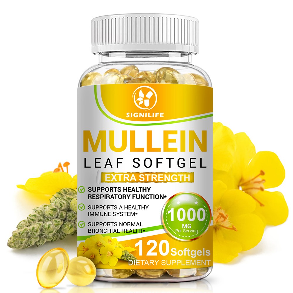 Mullein Leaf Capsules 1000mg – Support Lung Cleanse Respiratory Health Vegan