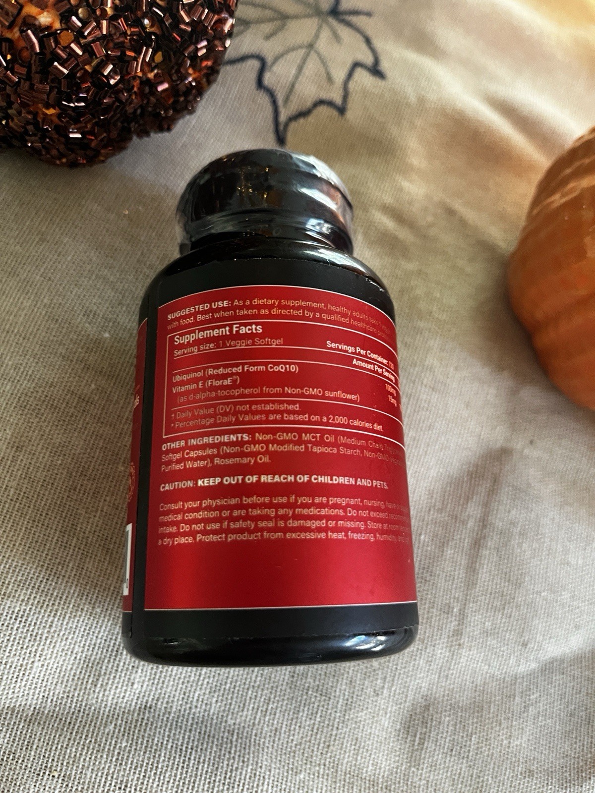 Naturalis Vegan Ubiquinol (coQ10) MCT 100 Mg/120 Servings Exp: 07/2028 Softgels