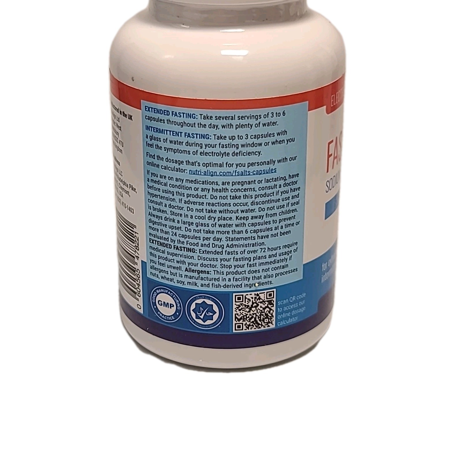 Nutri Align – PURE ELECTROLYTE SALTS, 120 Capsules DIETARY SUPP- EXP : 08/28+