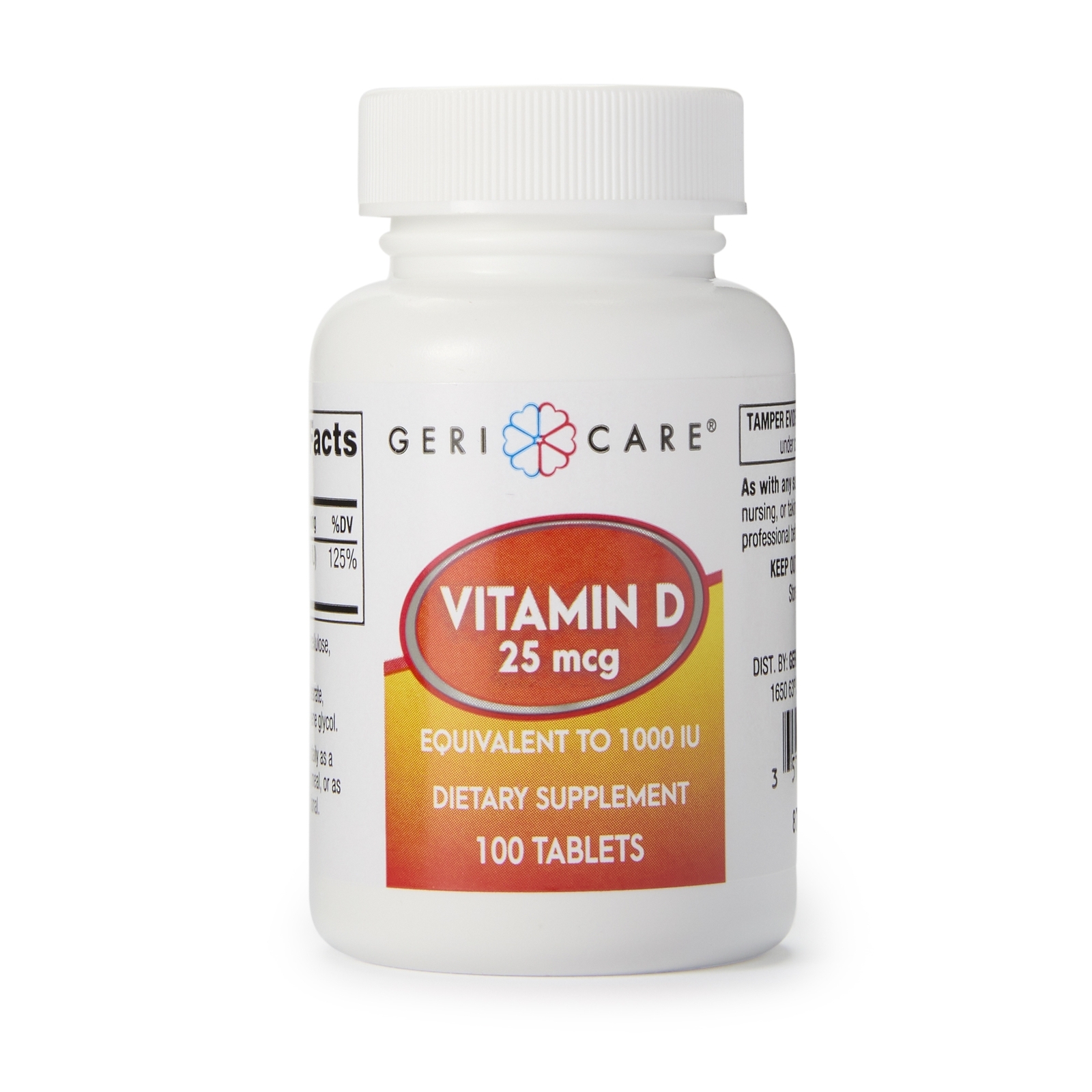 Geri-Care Vitamin D Tablet 876-01-GCP 1 Bottle 100 per Bottle