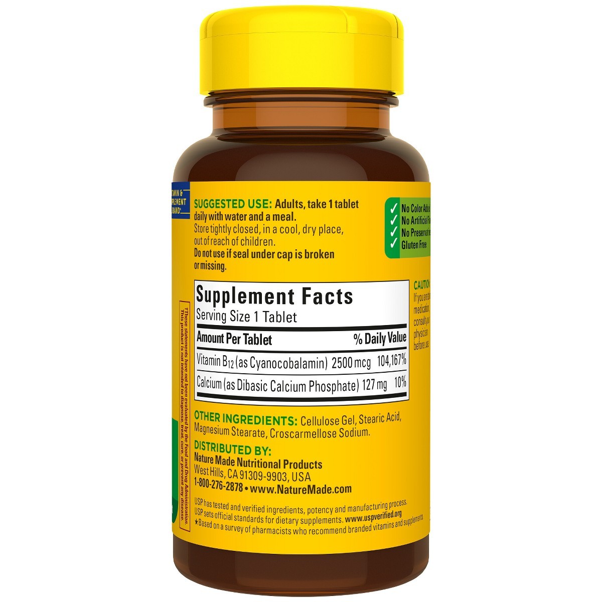 Nature Made Extra Strength Vitamin B12 2500 mcg, B12 Vitamin Tablets 60ct