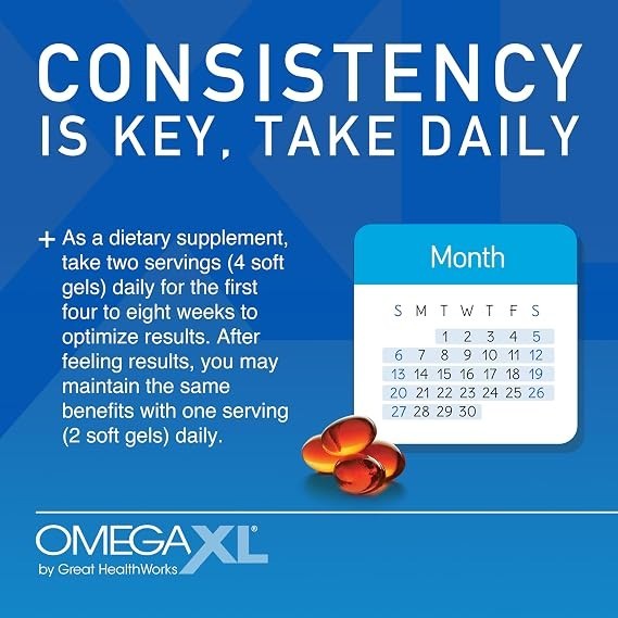 OmegaXL Joint Support Supplement 60 Count Green Lipped Mussel Oil, Soft Gel Pill