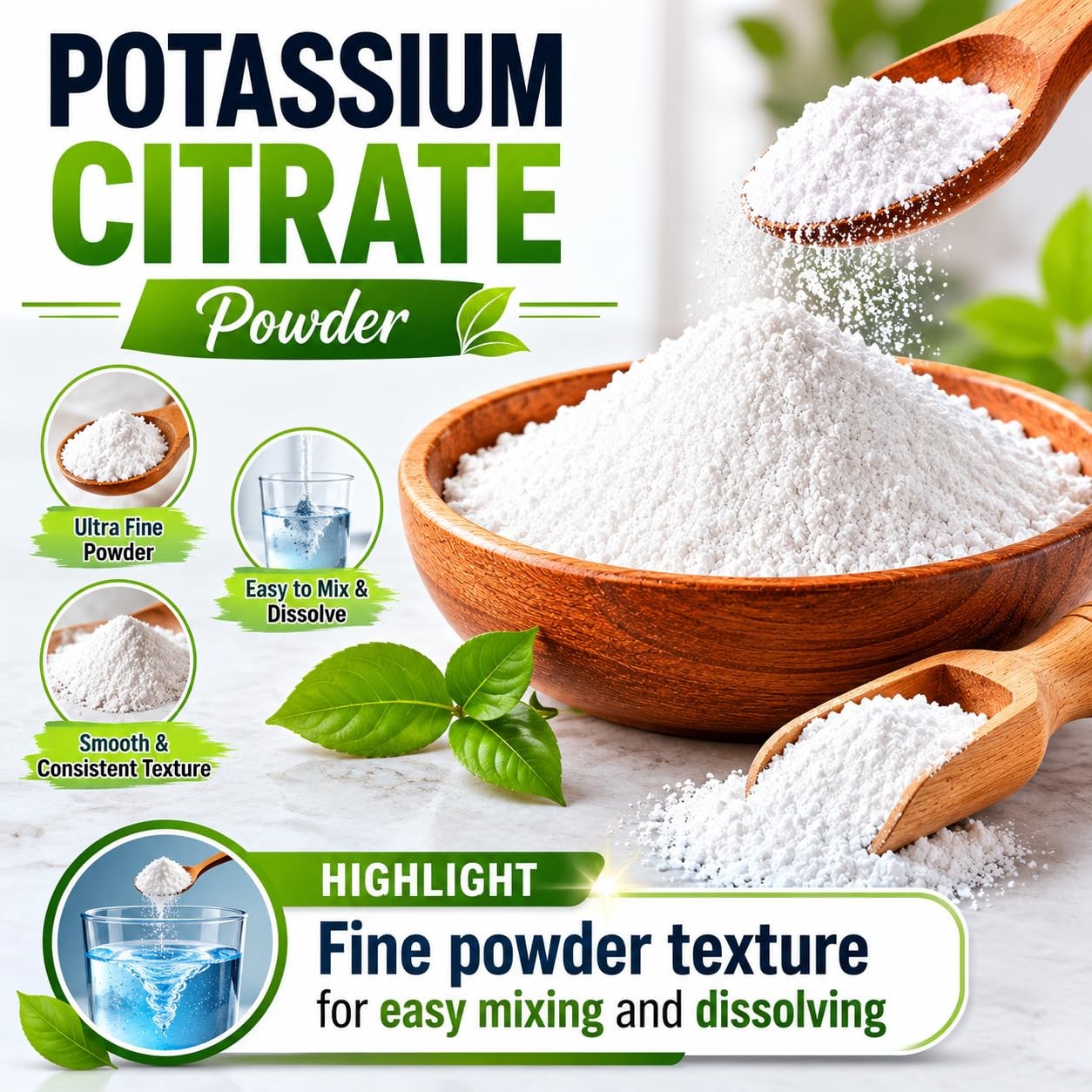 mGanna Potassium Citrate Powder – 227 g / 0.5 lbs – Food 8 Ounce (Pack of 1)