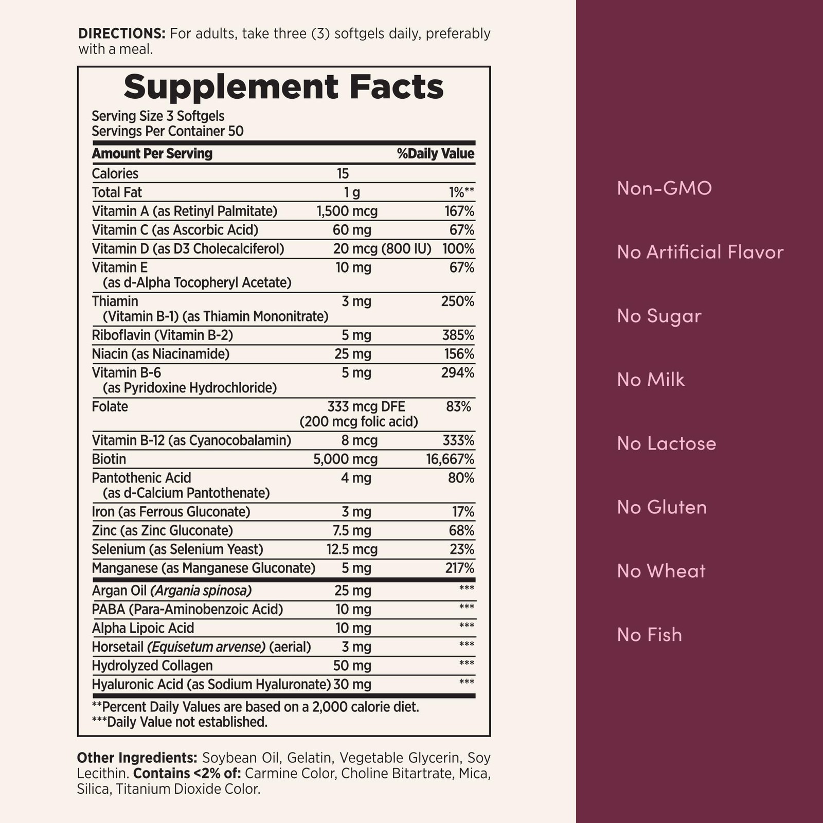 Nature’s Bounty Advanced Hair, Skin & Nails, Argan-Infused 150 Count, N/a